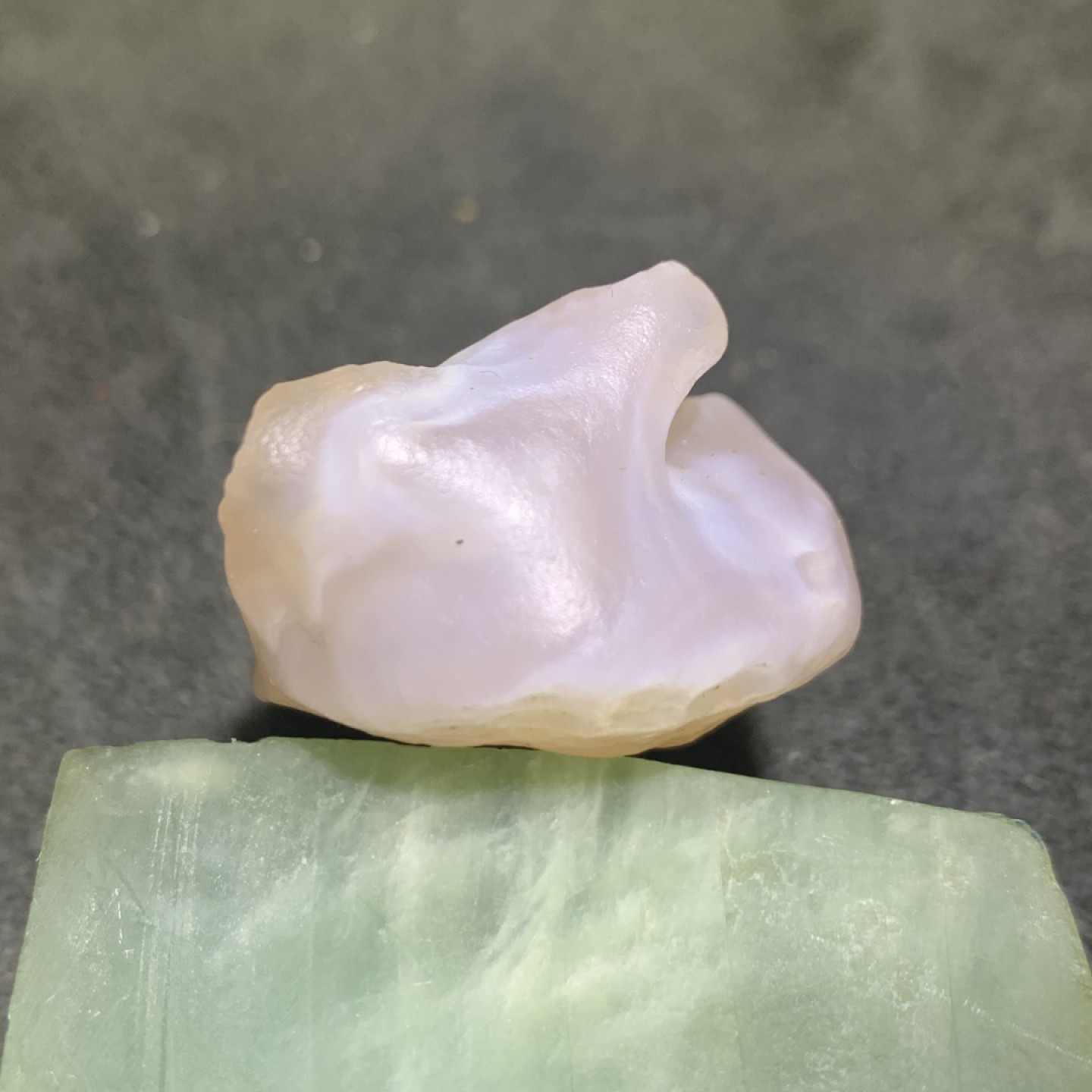 放福利！精美天然戈壁白糖心玛瑙原石一颗，