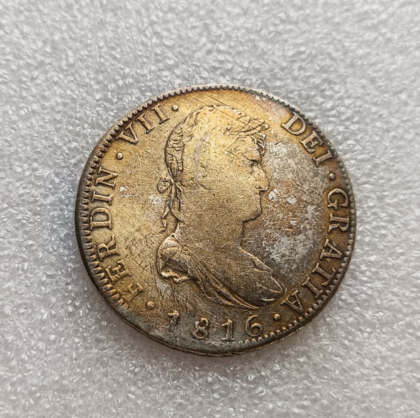 瓶子🏺第78期拍卖会 西属墨西哥1816年费七8瑞斯双柱大银币J J版