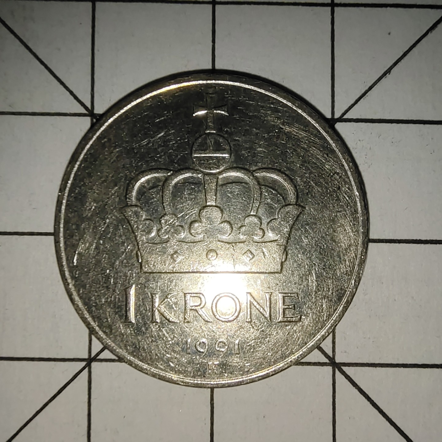 收藏之家世界硬币新年场(捡漏，无押金，无佣金，全场满20包邮，偏远地区除外) 挪威1克朗皇冠1991年