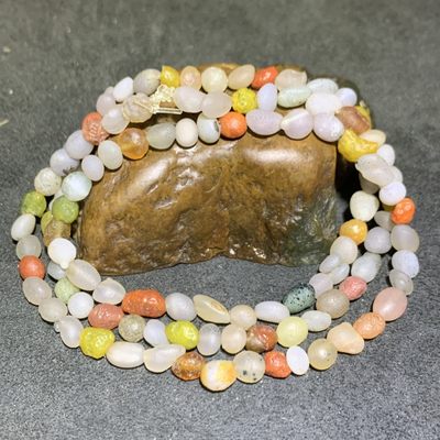 精美天然戈壁阿拉善多彩手串(手缠，项链)一条 - 精美天然戈壁阿拉善多彩手串(手缠，项链)一条