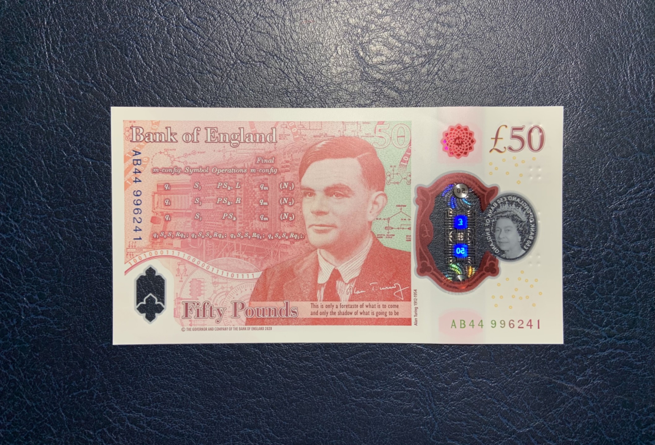 收藏联盟Quantum Auction 第231期拍卖 已更新 英国2020年50镑 品相UNC 一角微瑕 计算机学家图灵
