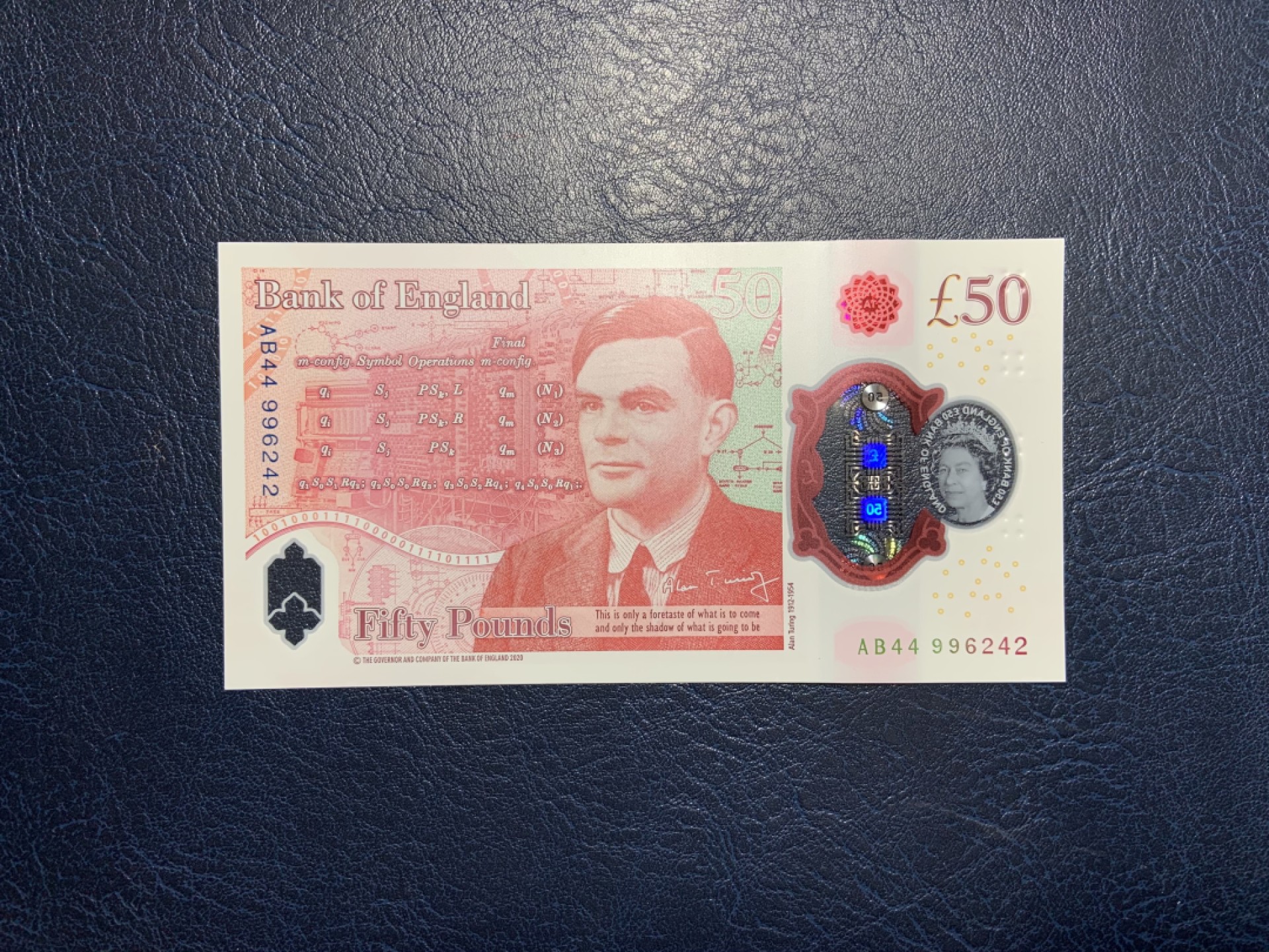 收藏联盟Quantum Auction 第231期拍卖 已更新 英国2020年50镑 品相全新UNC 计算机学家图灵