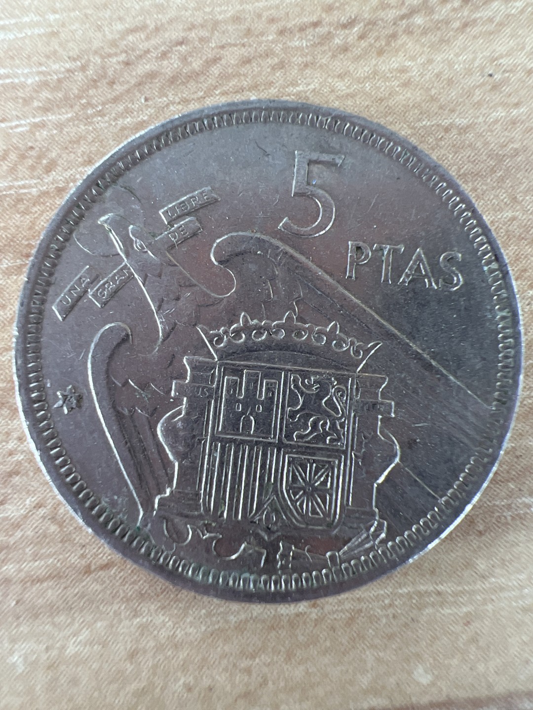 泡泡堂第284期  世界硬币 （无押金，捡漏，全场20包邮，偏远地区除外，接收代拍业务） 西班牙5比塞塔