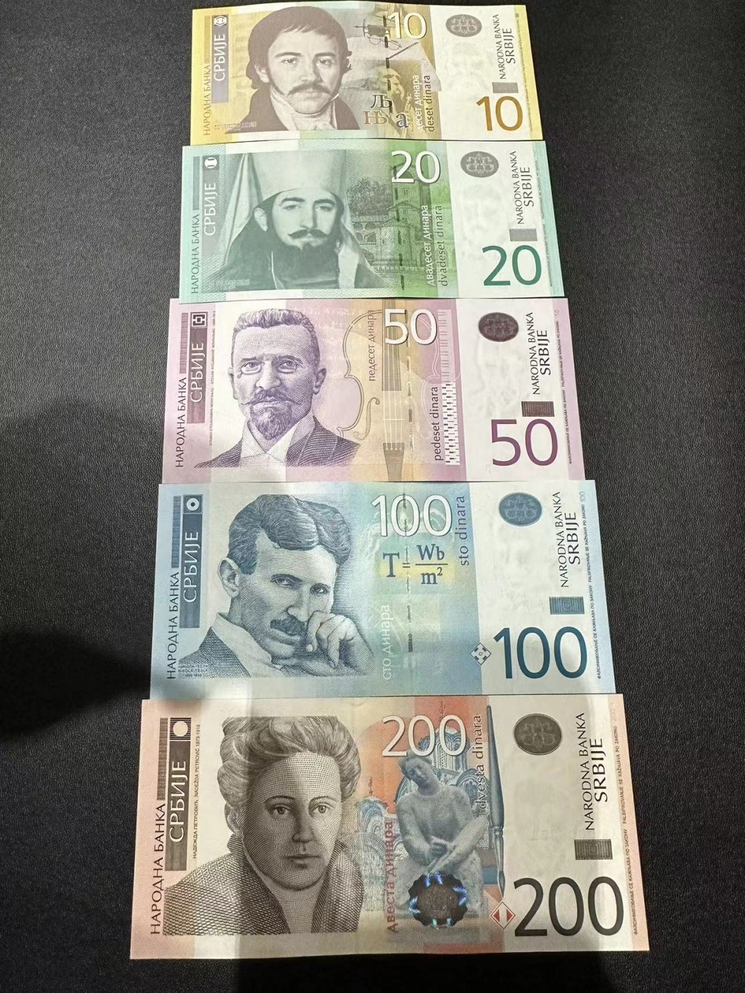 《外钞收藏家》第二百三十八期 塞尔维亚 小套 5张一起 全新UNC