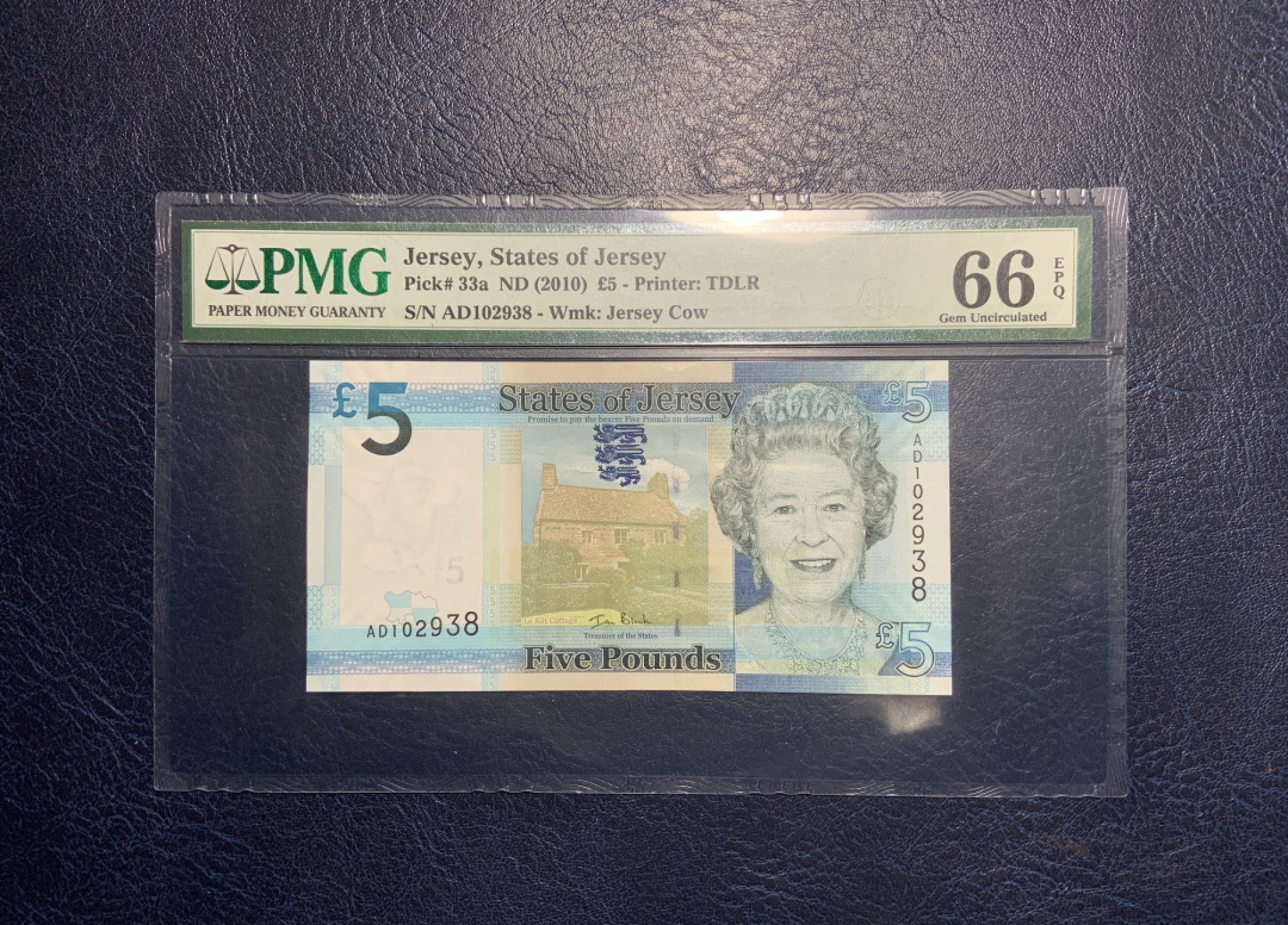 收藏联盟Quantum Auction 第231期拍卖 已更新 泽西岛2010年5镑 PMG66