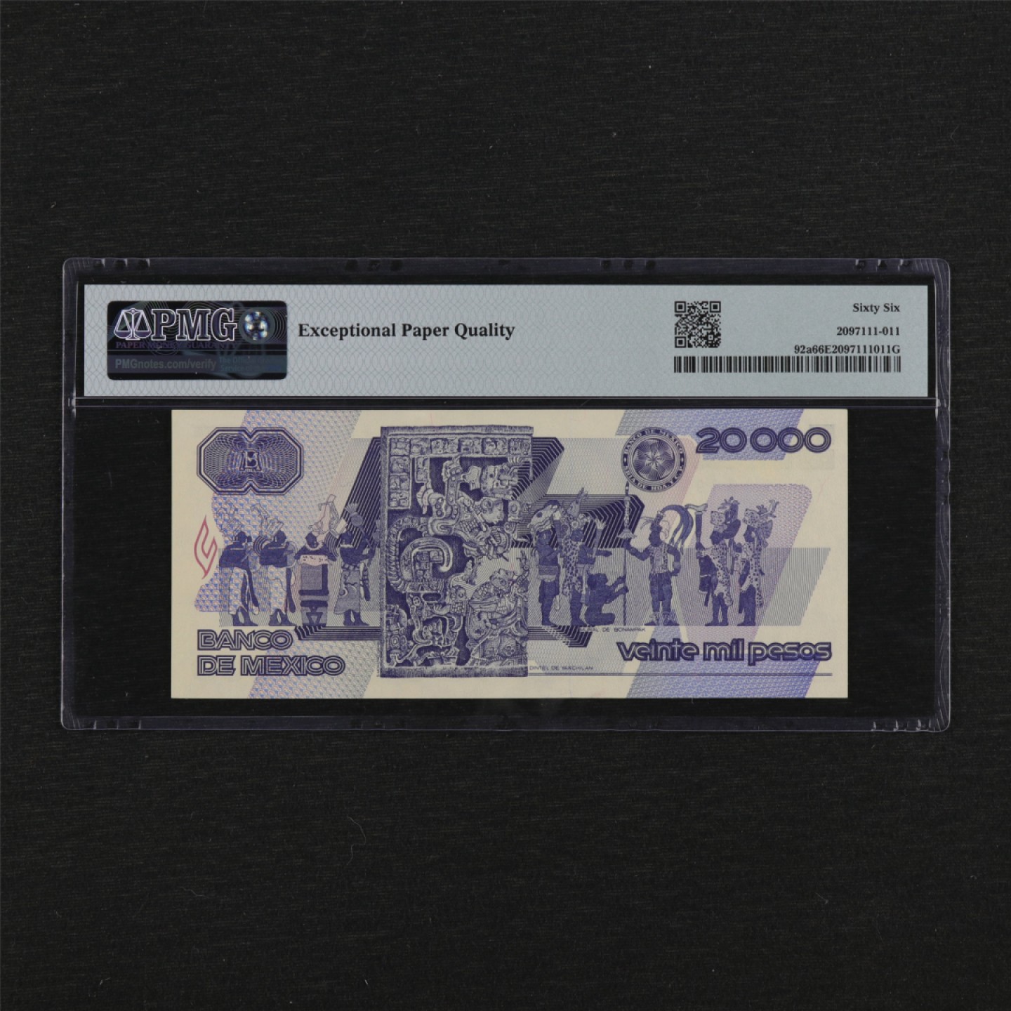 【亘邦集藏】149期拍卖 1988年 墨西哥20000比索 PMG 66EPQ 6666649
