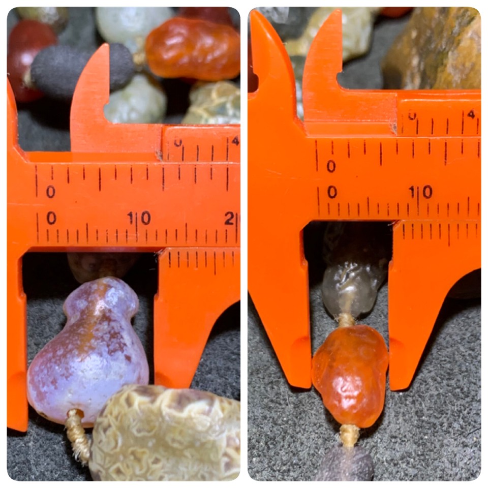 精美阿拉善罕见葫芦筋脉原石项链一条！