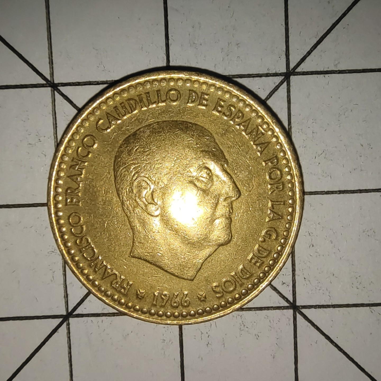 收藏之家世界硬币新年场(捡漏，无押金，无佣金，全场满20包邮，偏远地区除外) 西班牙1比塞塔1966年