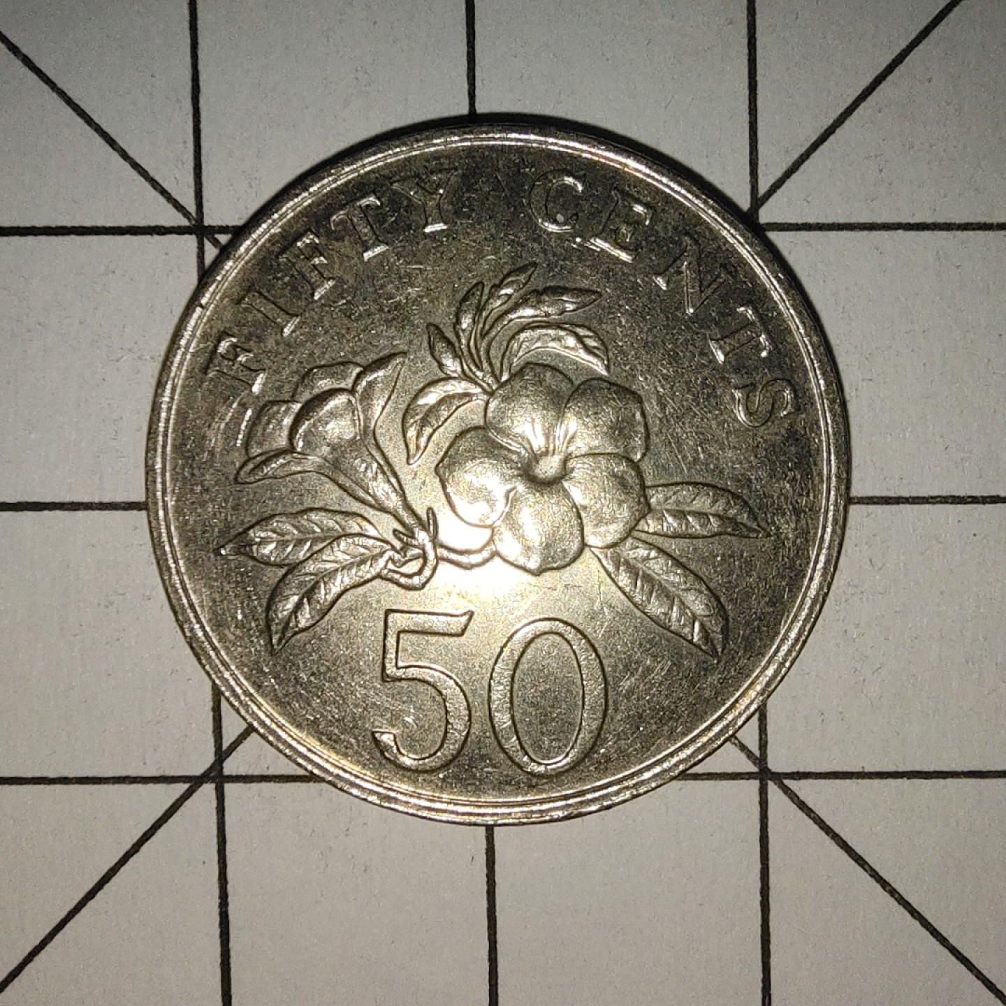 收藏之家世界硬币新年场(捡漏，无押金，无佣金，全场满20包邮，偏远地区除外) 新加坡50分1987年