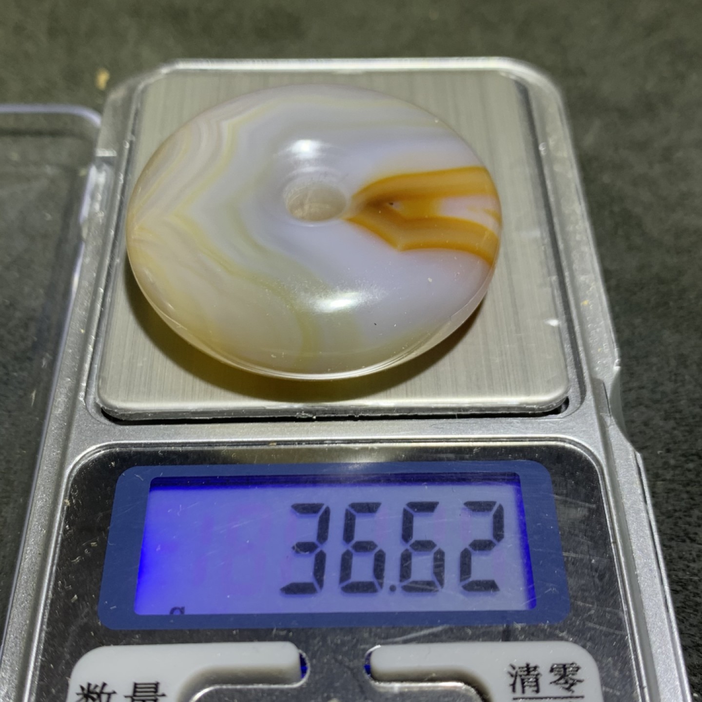 精美高玉化缠丝玛瑙面包圈大平安扣一个，