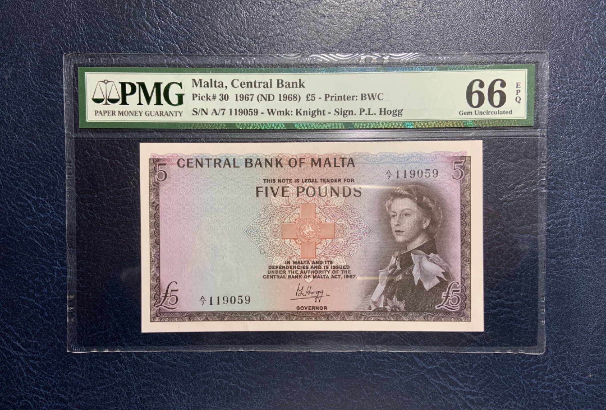收藏联盟Quantum Auction 第231期拍卖 已更新 马耳他1968年5镑 PMG66