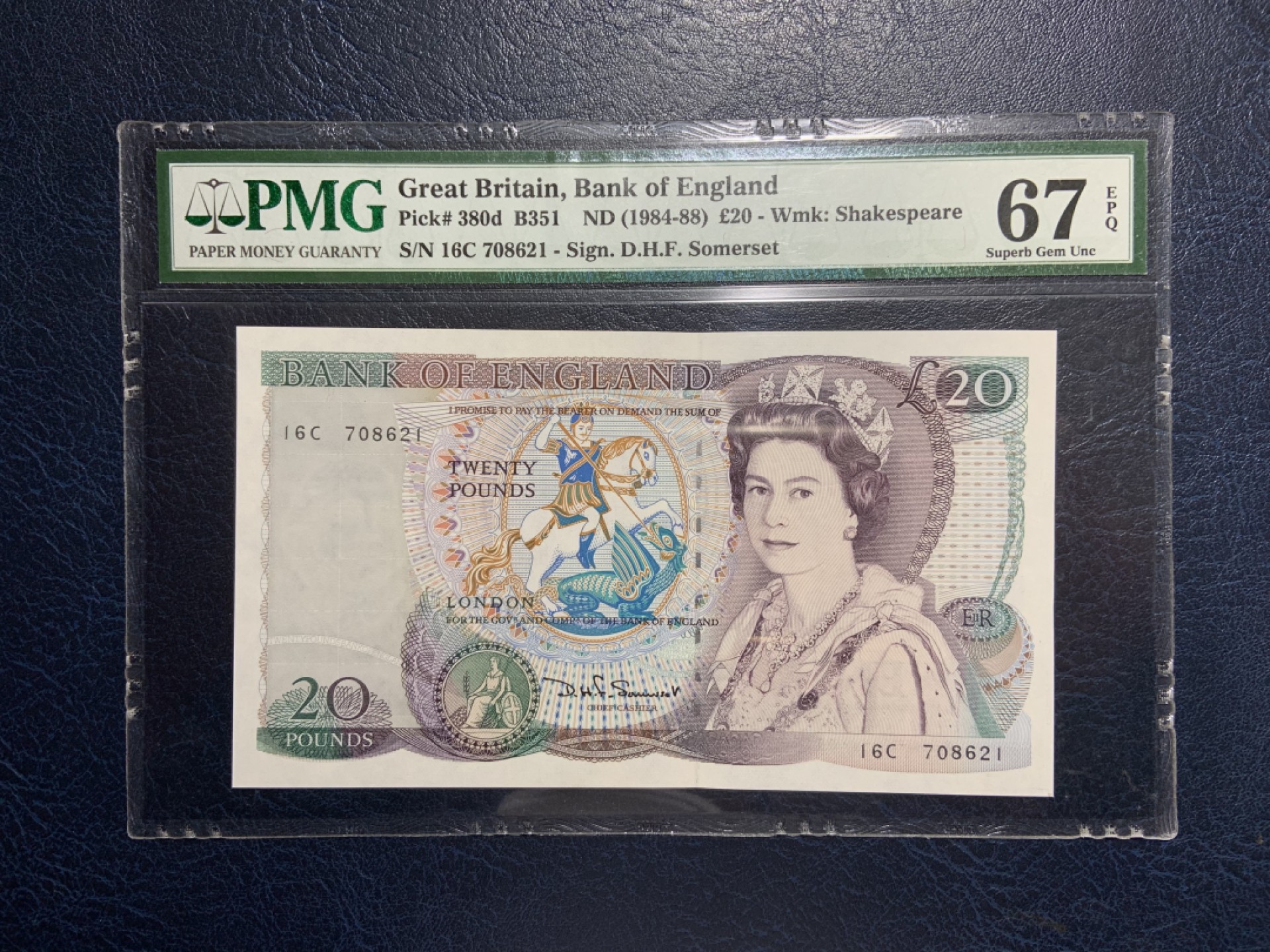 收藏联盟Quantum Auction 第231期拍卖 已更新 英国1984-88年20镑 PMG67 莎士比亚舞台剧《罗密欧与朱丽叶》