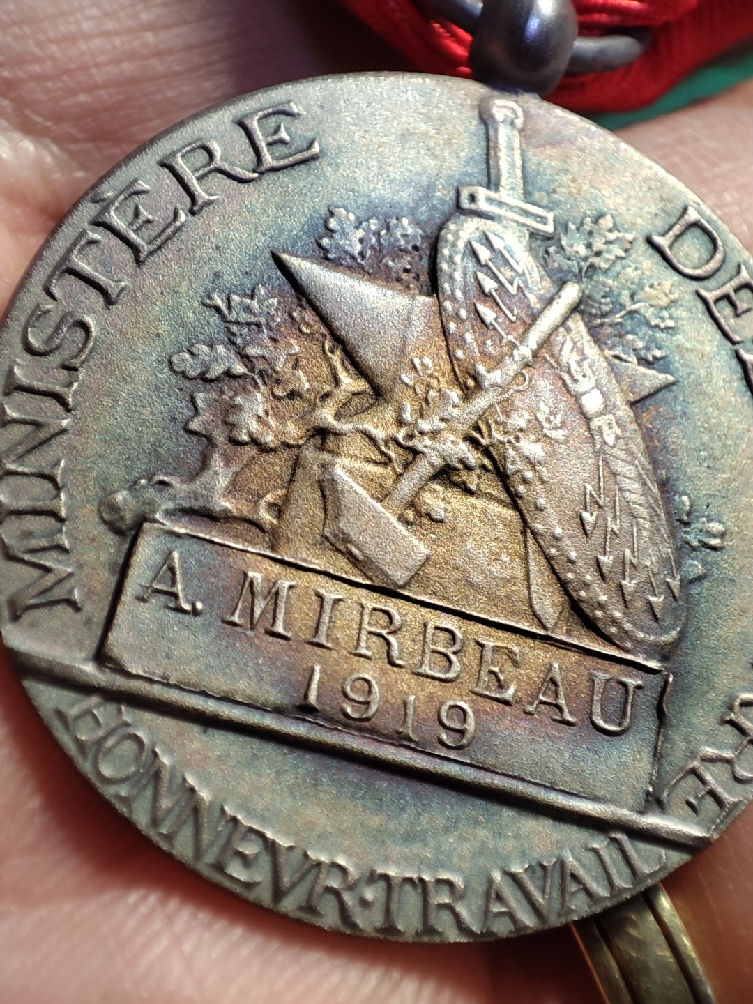 欧洲老铜章银章，周五晚自动结拍 1919原盒法国墨丘利银章 巴黎造币厂1A银标