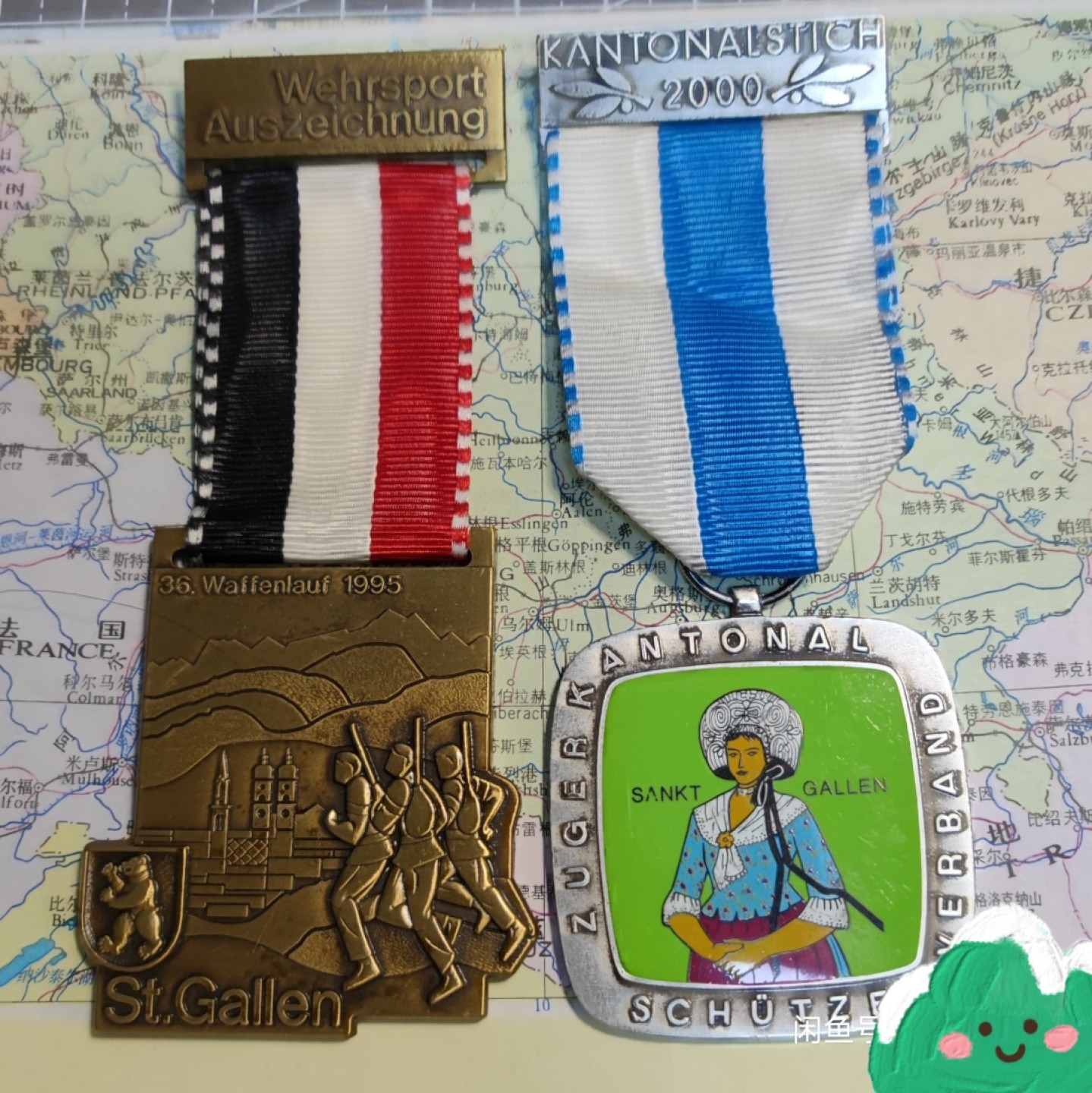 欧洲老铜章银章，周五晚自动结拍 瑞士射击节章二枚一起