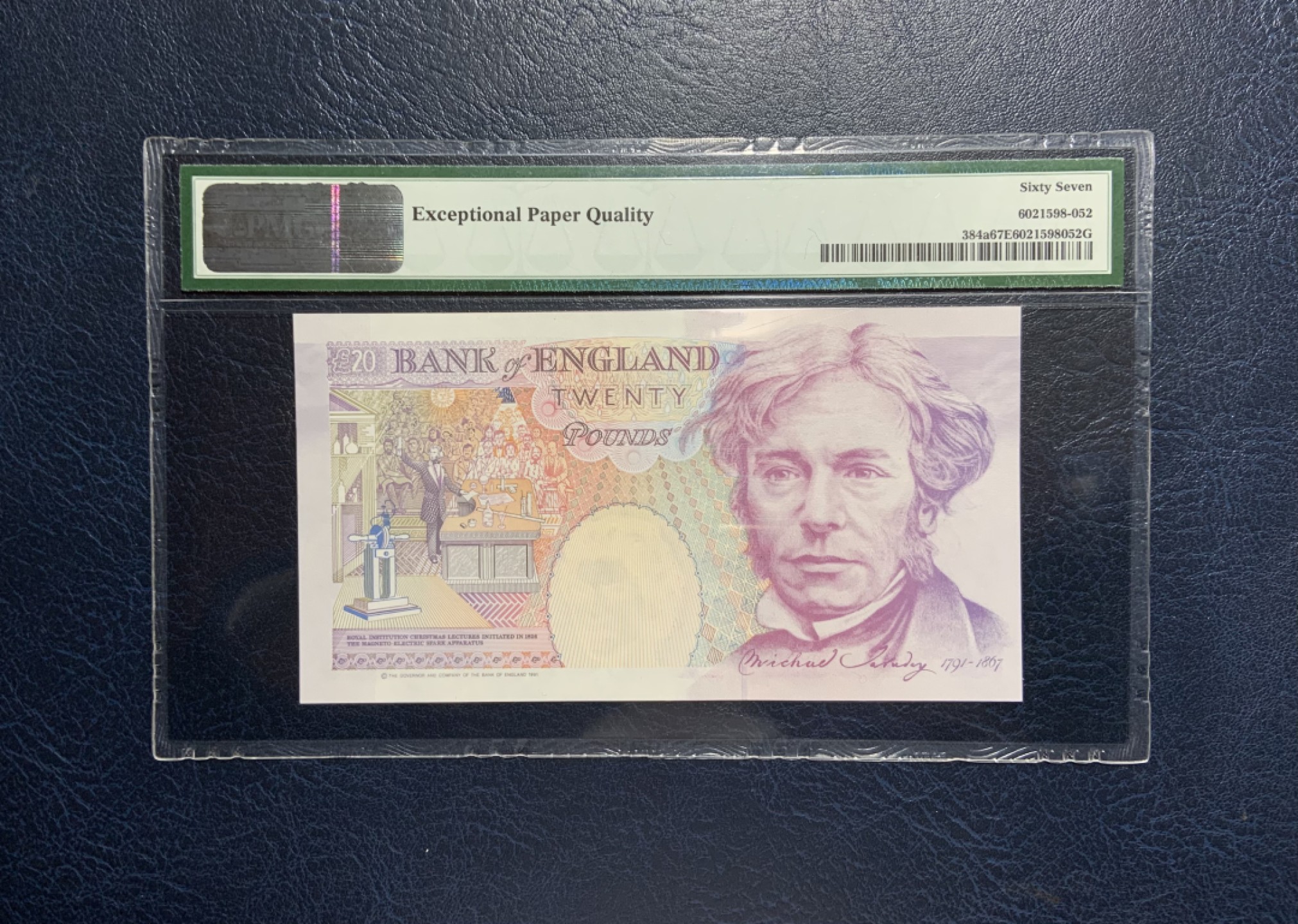 收藏联盟Quantum Auction 第231期拍卖 已更新 英国1990-91年20镑 PMG67 初版 物理学家法拉第