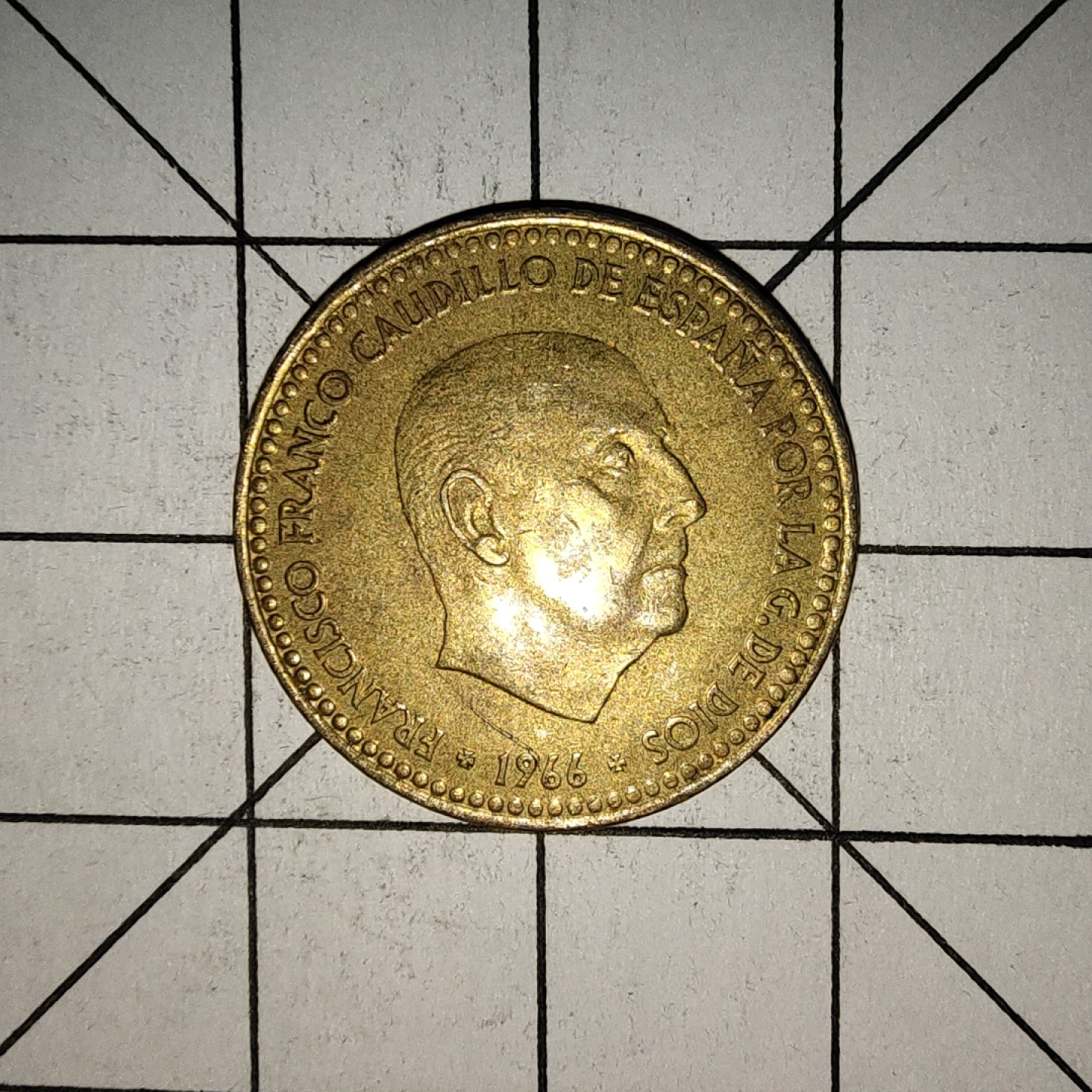 收藏之家世界硬币新年场(捡漏，无押金，无佣金，全场满20包邮，偏远地区除外) 西班牙1比塞塔1966年