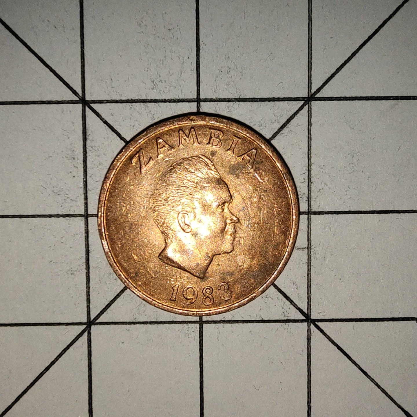 收藏之家世界硬币新年场(捡漏，无押金，无佣金，全场满20包邮，偏远地区除外) 赞比亚1恩韦1983年