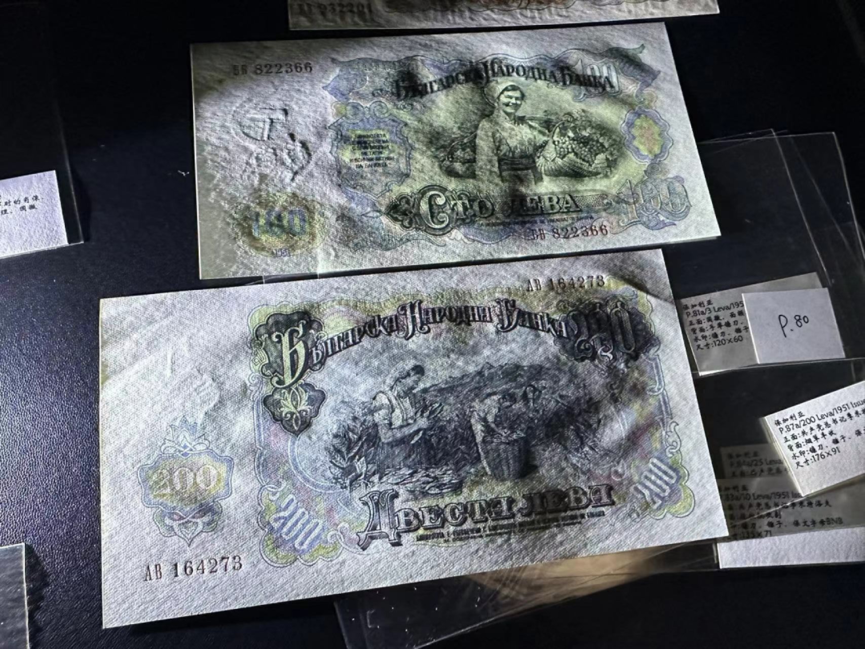 《外钞收藏家》第二百三十九期（罗马尼亚、保加利亚专场） 保加利亚1951年1/3/5/10/25/50/100/200列瓦，共8枚	P80-87  受潮近全新 