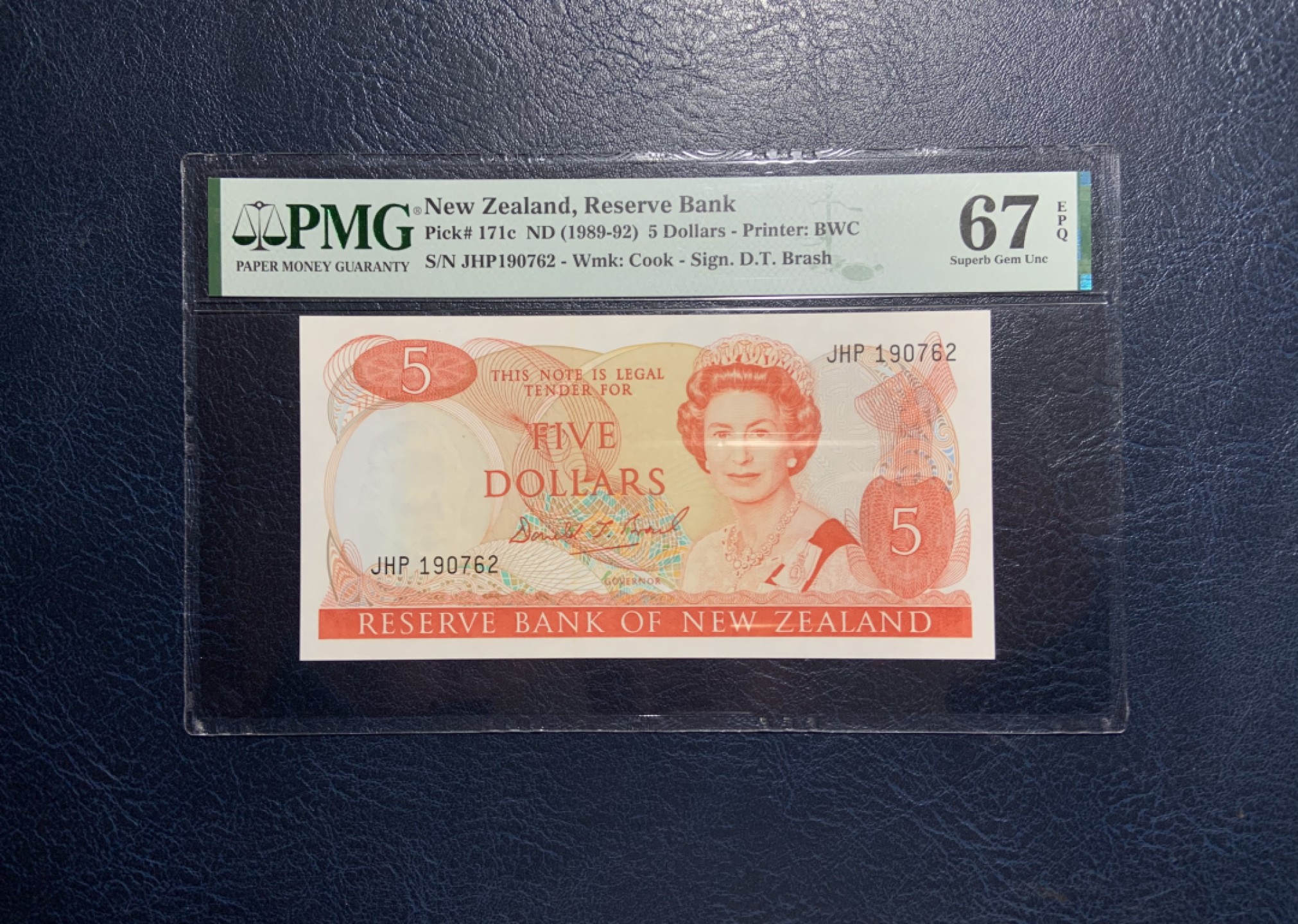 收藏联盟Quantum Auction 第231期拍卖 已更新 新西兰1989-92年5元 PMG67