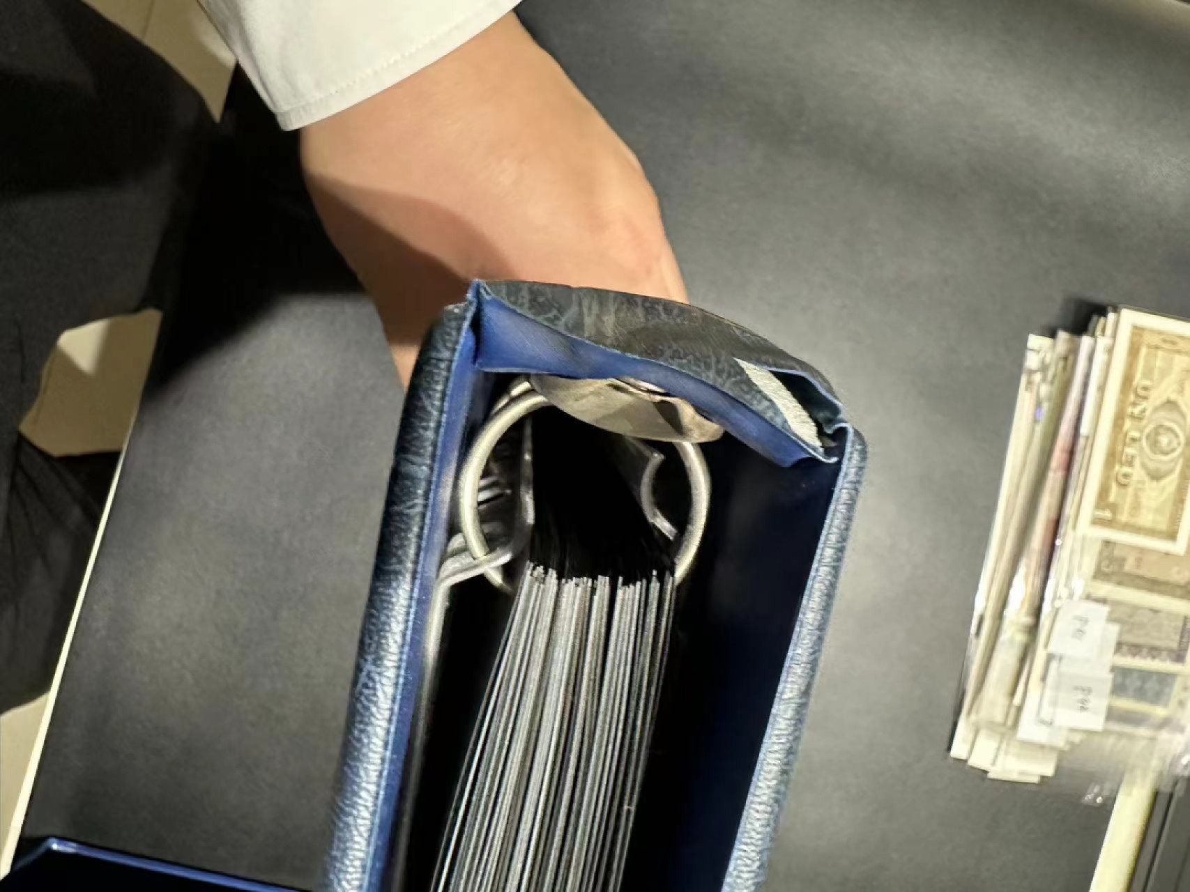 《外钞收藏家》第二百三十九期（罗马尼亚、保加利亚专场） 德国蓝色灯塔收藏册，带2格+3格透明内页+黑色分隔页（3页+27页+31页），二手 有点瑕疵 参考图片