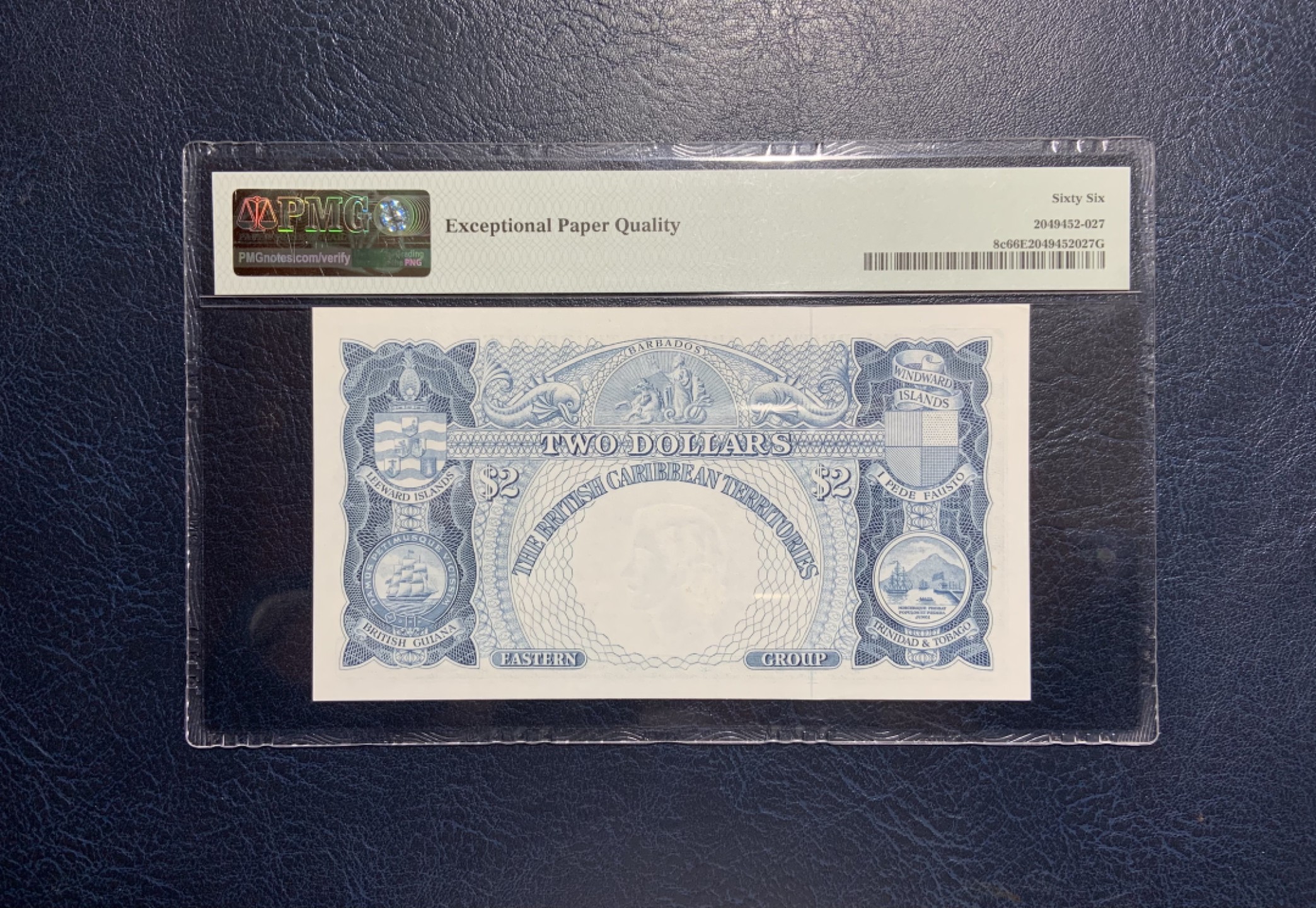 收藏联盟Quantum Auction 第231期拍卖 已更新 英属东加勒比1961-64年2元 PMG66 