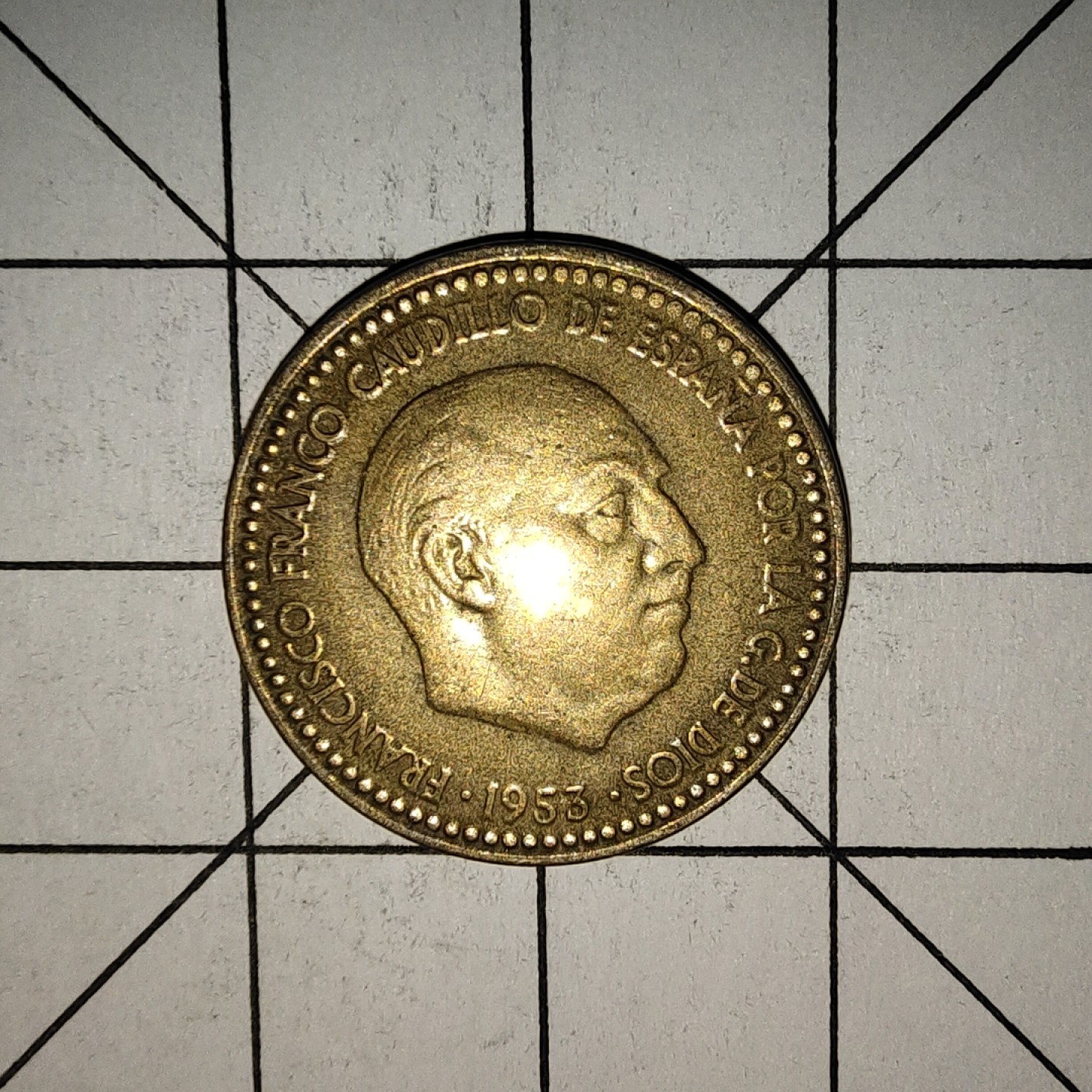 收藏之家世界硬币新年场(捡漏，无押金，无佣金，全场满20包邮，偏远地区除外) 西班牙1比塞塔1953年