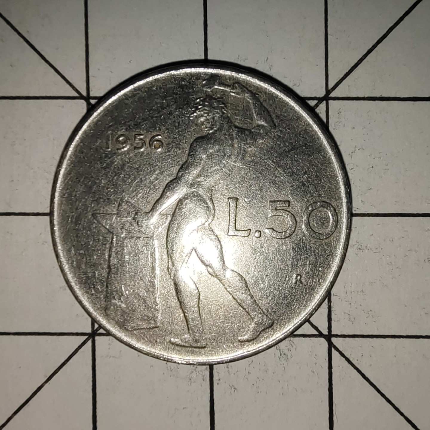 收藏之家世界硬币新年场(捡漏，无押金，无佣金，全场满20包邮，偏远地区除外) 意大利50里拉1956年