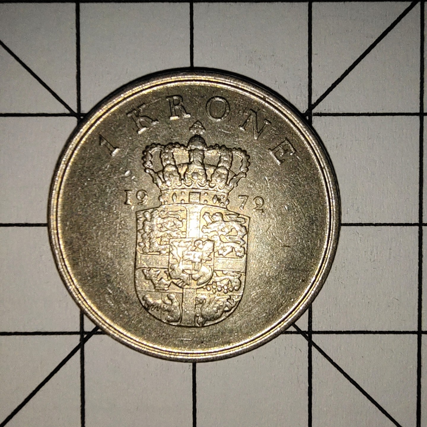 收藏之家世界硬币新年场(捡漏，无押金，无佣金，全场满20包邮，偏远地区除外) 丹麦1克朗1972年