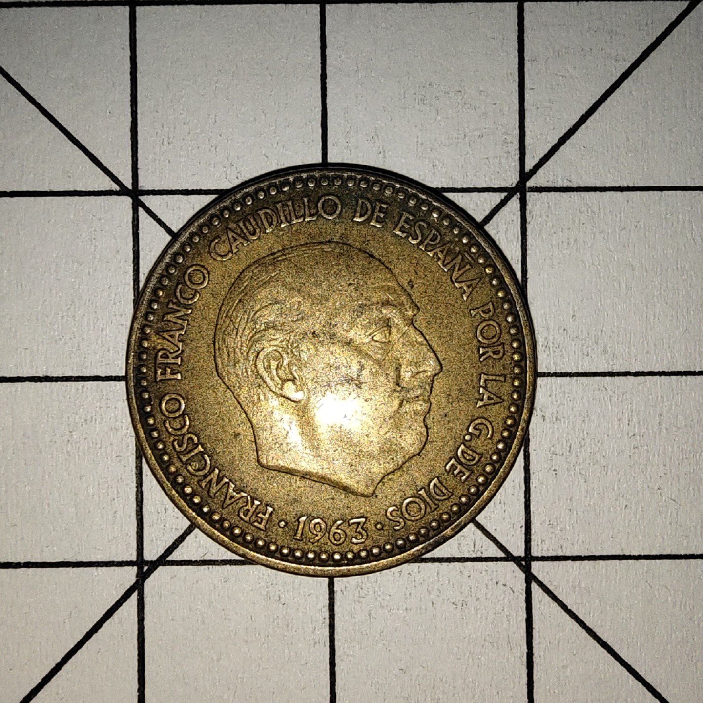 收藏之家世界硬币新年场(捡漏，无押金，无佣金，全场满20包邮，偏远地区除外) 西班牙1比塞塔1963年