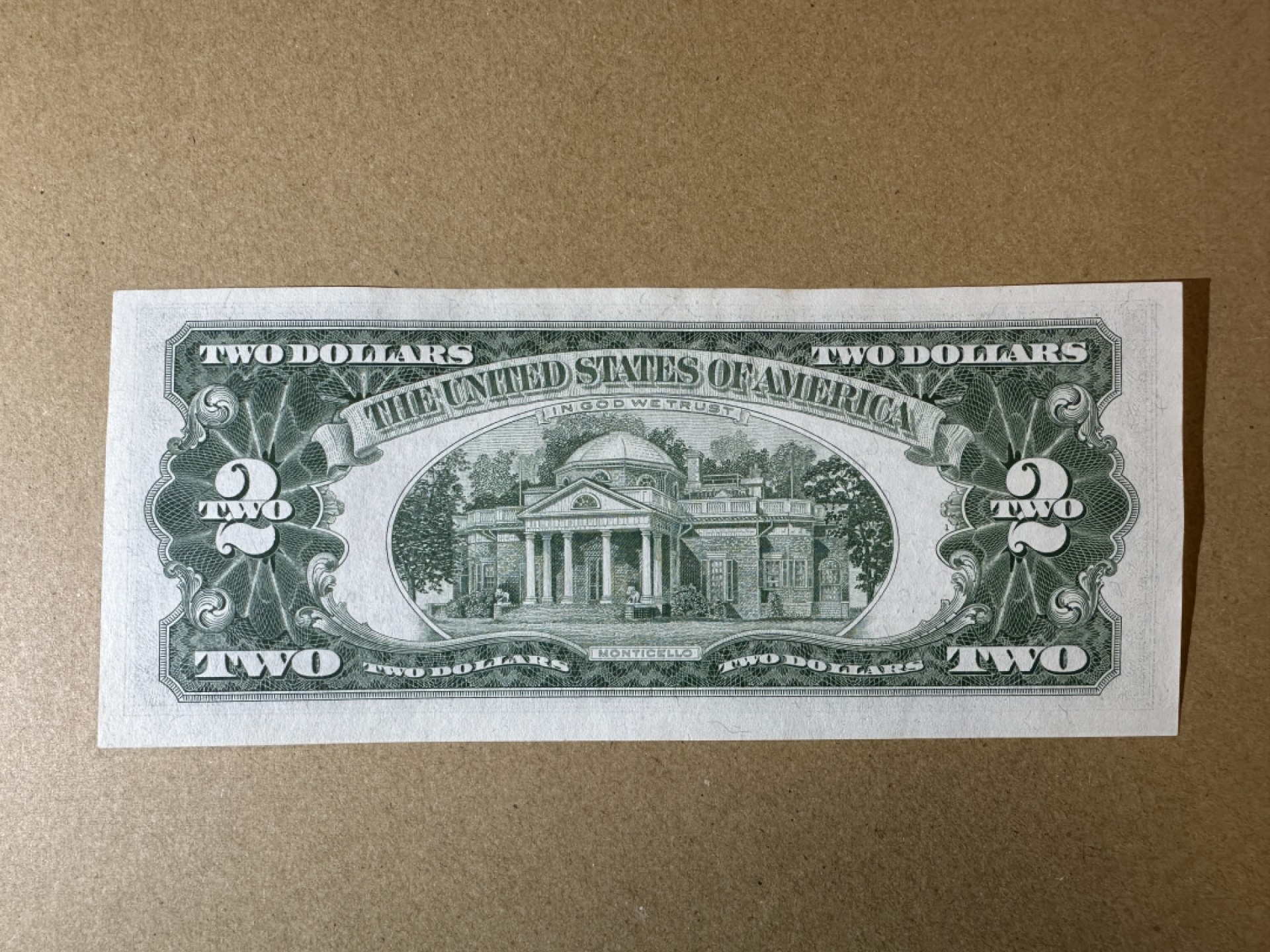 《张总收藏》89期——外币荟萃 欧洲精品 美国2元 UNC 1963年 边缘轻微荧光