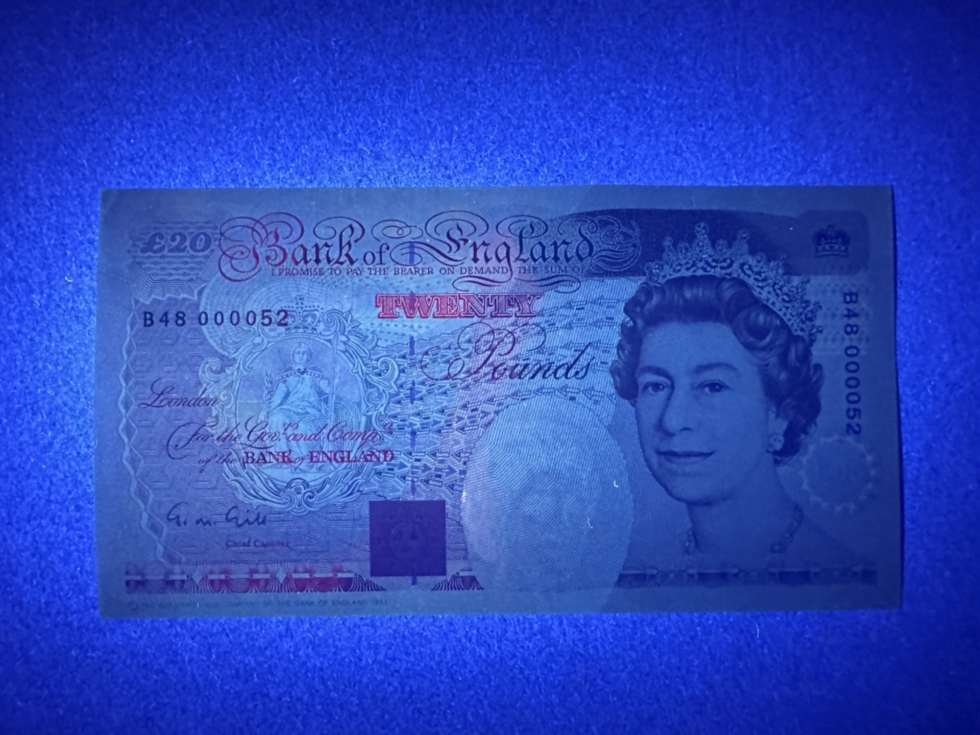 《张总收藏》89期——外币荟萃 欧洲精品 英格兰20镑 UNC E序列 G.M. Gill签名 皇冠版 小号