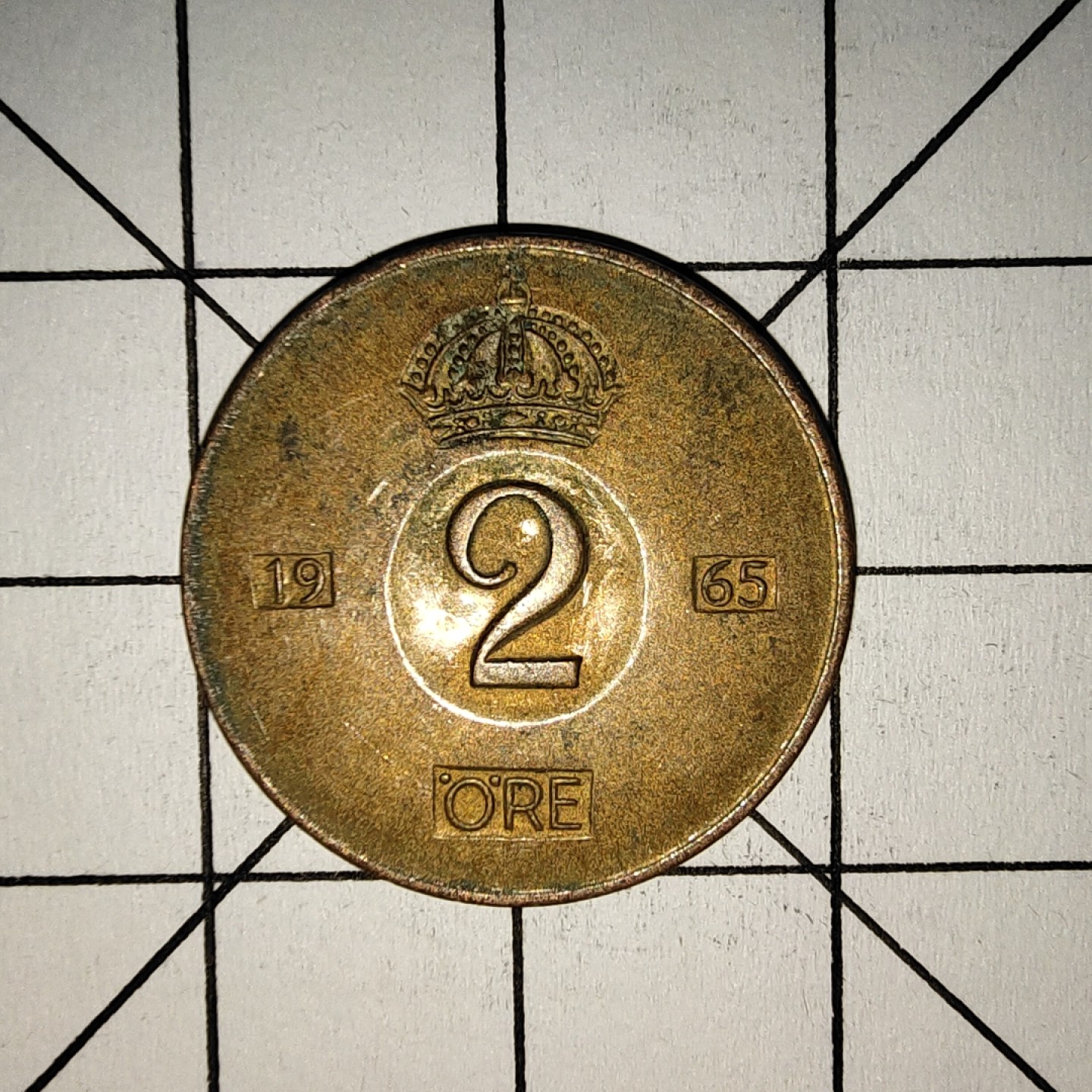 收藏之家世界硬币新年场(捡漏，无押金，无佣金，全场满20包邮，偏远地区除外) 瑞典2欧尔1965年