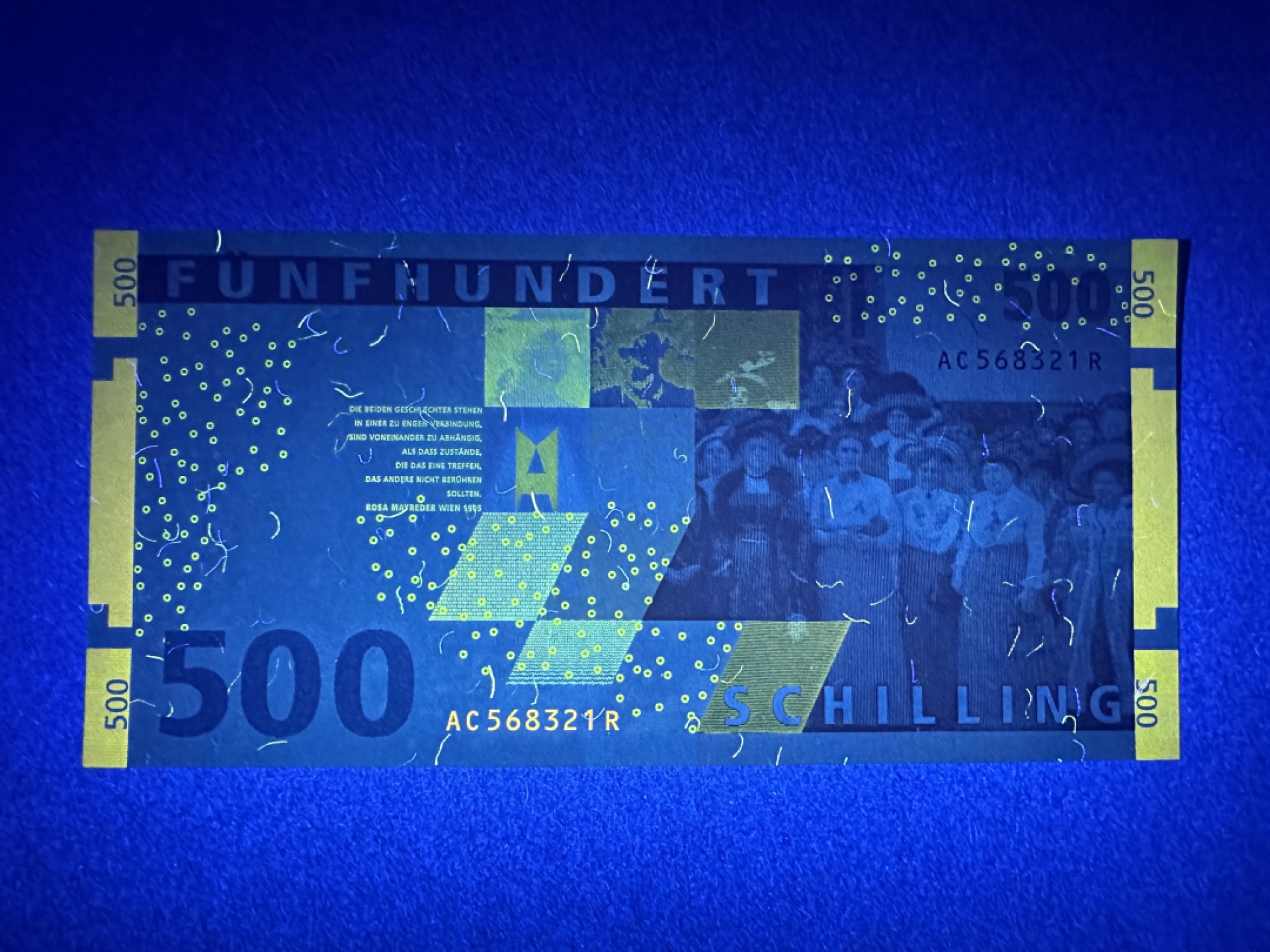 《张总收藏》89期——外币荟萃 欧洲精品 奥地利500先令 UNC 1997年末版 奥地利女权运动理论家麦瑞德 无47