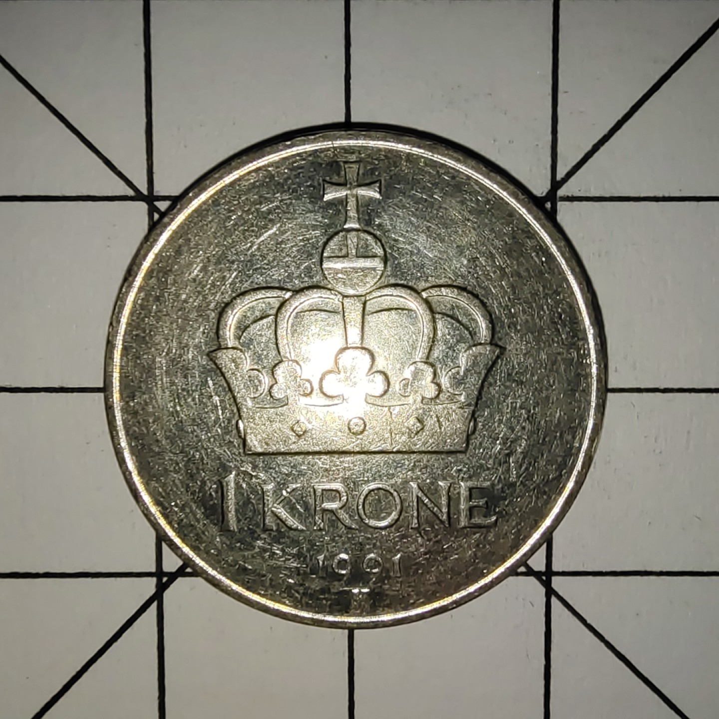 收藏之家世界硬币新年场(捡漏，无押金，无佣金，全场满20包邮，偏远地区除外) 挪威1克朗皇冠1991年