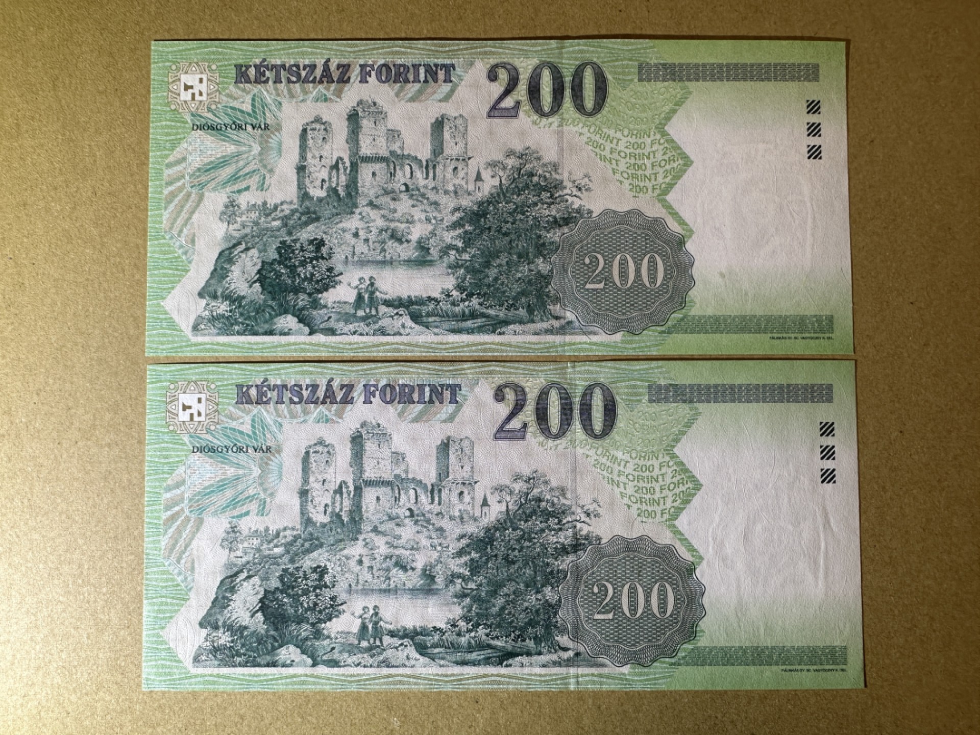 《张总收藏》89期——外币荟萃 欧洲精品 匈牙利200福林2张 UNC 1998年