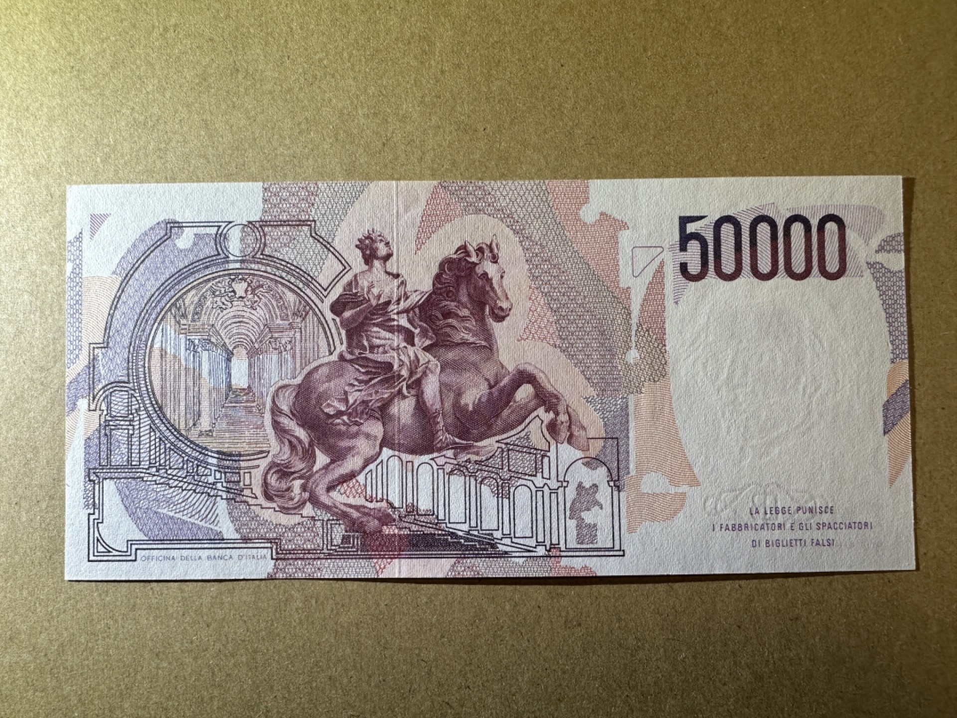《张总收藏》89期——外币荟萃 欧洲精品 意大利50000里拉 UNC 1984年初版