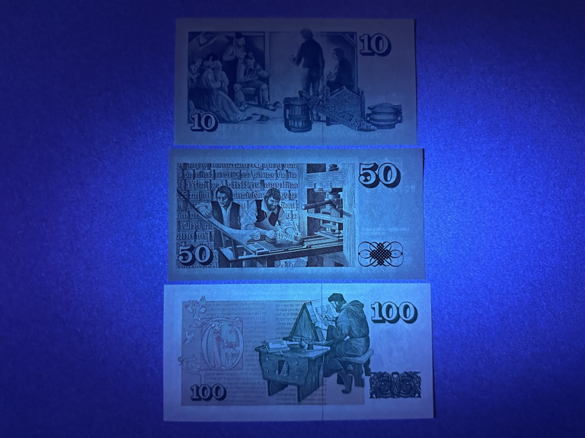 《张总收藏》89期——外币荟萃 欧洲精品 冰岛10、50、100克朗3张 UNC 1981年版