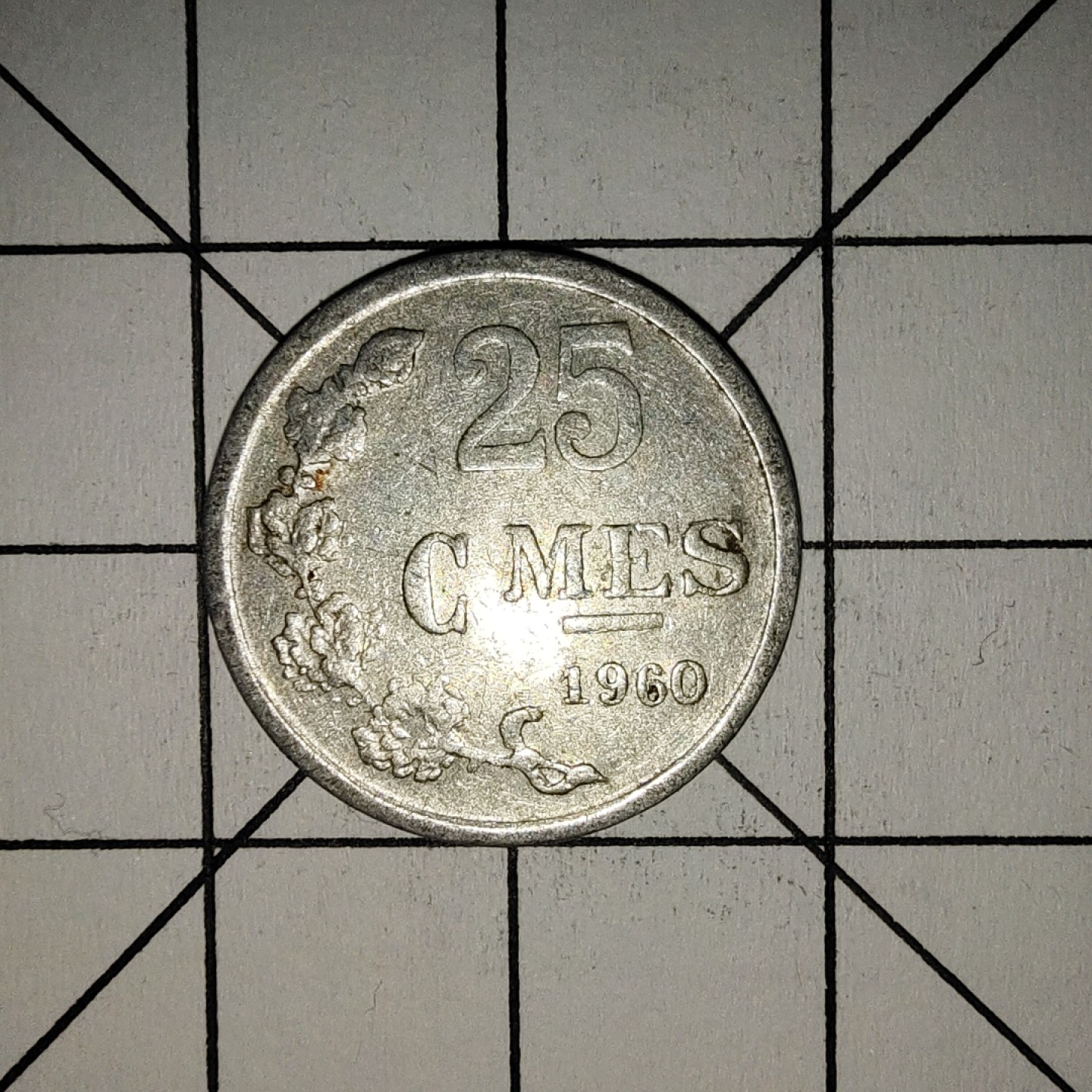 收藏之家世界硬币新年场(捡漏，无押金，无佣金，全场满20包邮，偏远地区除外) 卢森堡25分1960年