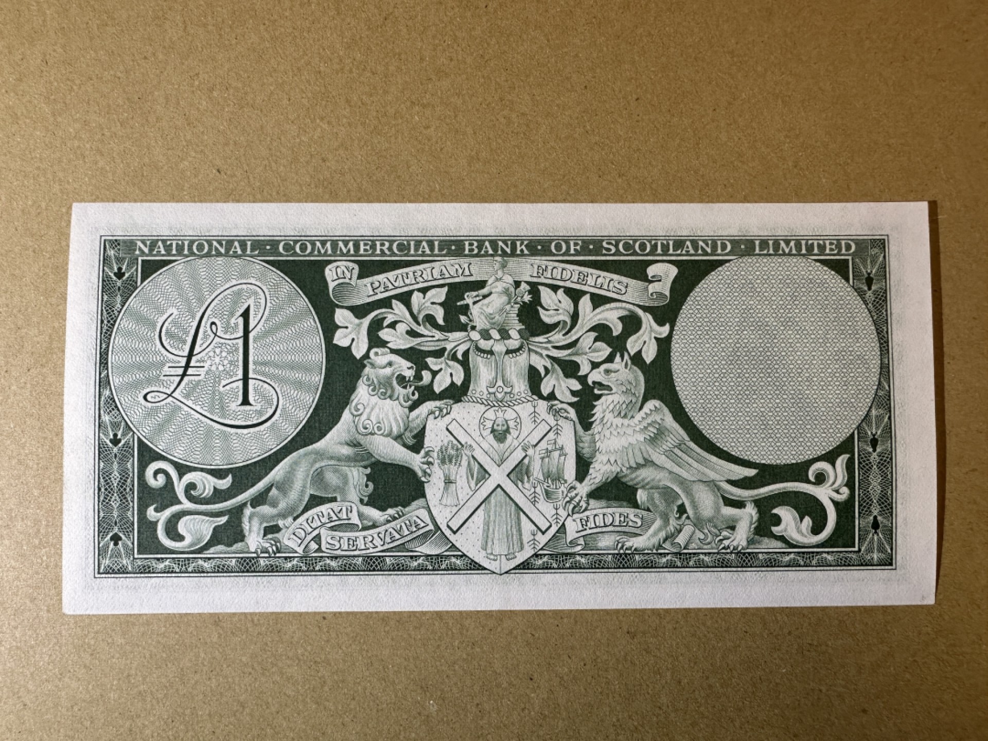《张总收藏》89期——外币荟萃 欧洲精品 苏格兰1镑 UNC 1968年版 国家商业银行 桥版老版本 边缘有轻微荧光