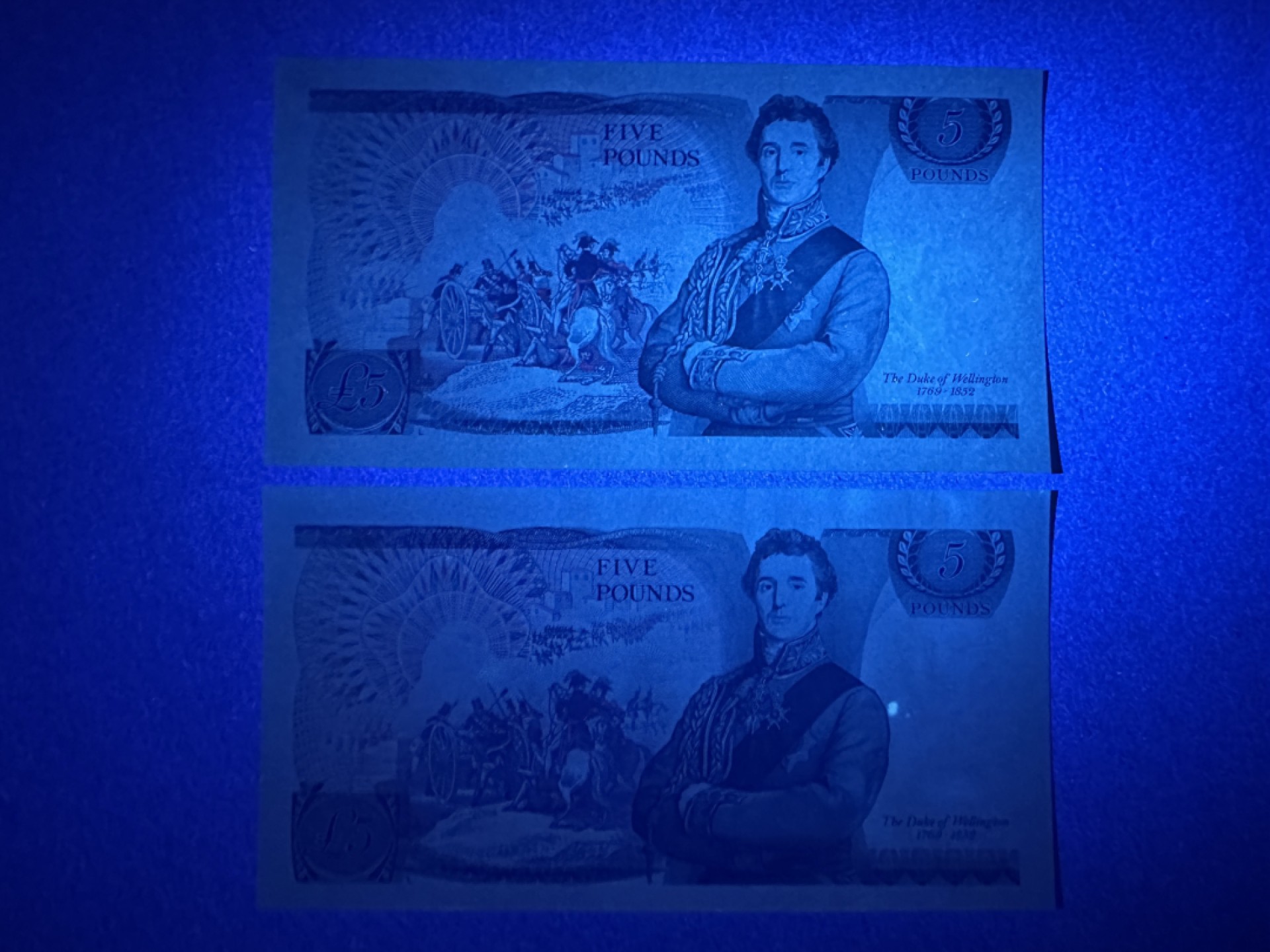 《张总收藏》89期——外币荟萃 欧洲精品 英格兰5镑2张 UNC D序列 不同签名2张