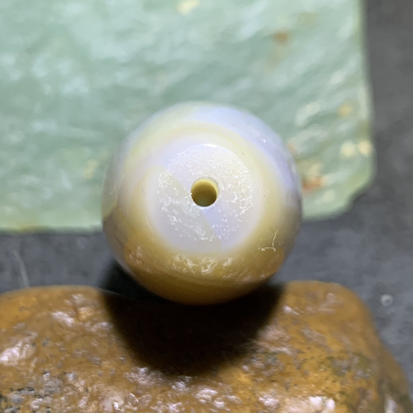 精美高玉化巴西玛瑙天眼大桶珠一颗