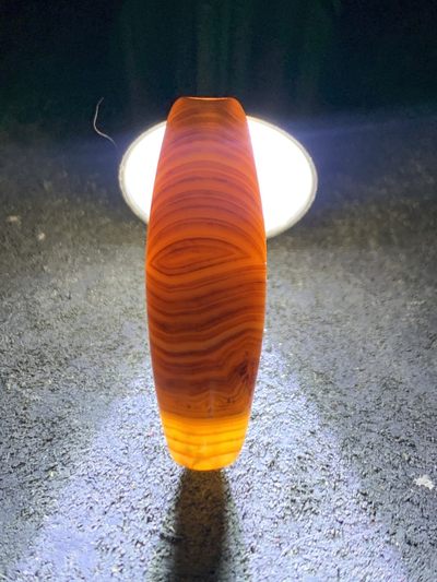 缠丝玛瑙直桶通货桶珠一个 缠丝玛瑙直桶通货桶珠一个