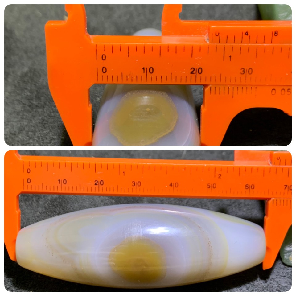 精美高玉化巴西玛瑙天眼大桶珠一颗