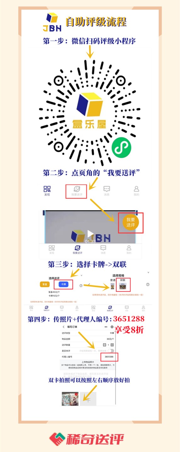 【稀奇送评】【JBH评级】双联卡 评级【自助评级代理号：3651288】