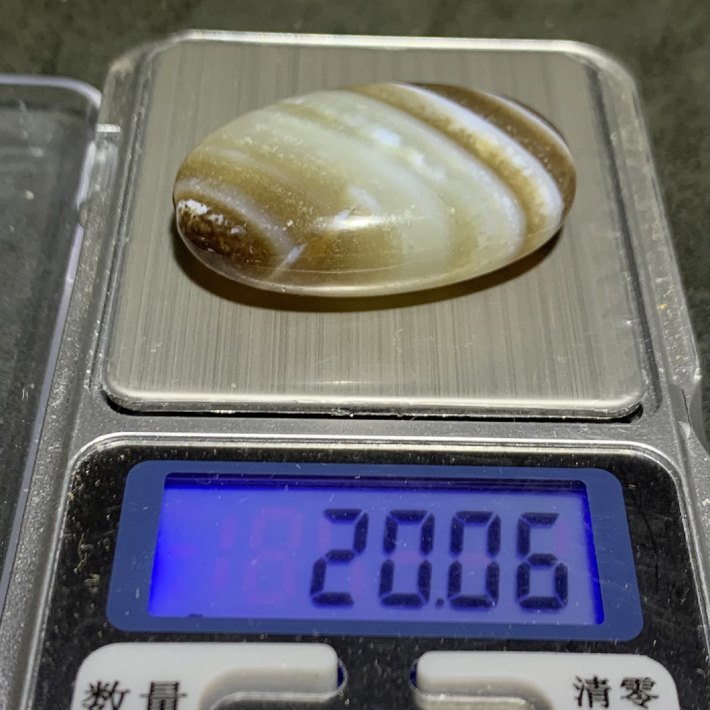 精美高玉化药师玛瑙板珠一个