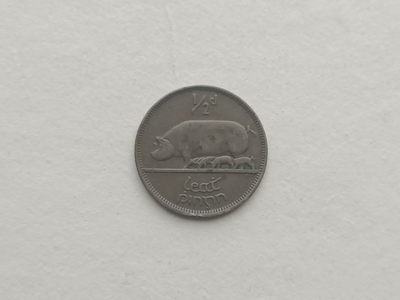 钱币专场第十期 - 爱尔兰1928年1/2便士