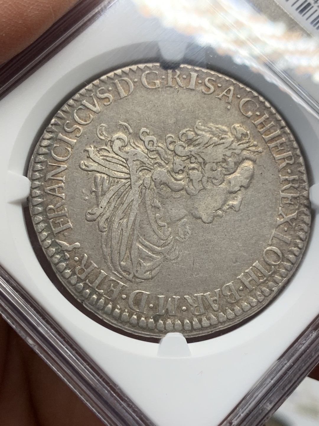 《竞宝斋》第134场-周日，周一连拍 (全场包邮) NGC-VF35意大利托斯卡纳10Paoli银币，神罗皇帝弗朗茨一世，单年份版别，NGC仅三个出分，亚军分，灰色包浆光泽均匀，David Vice名家旧藏