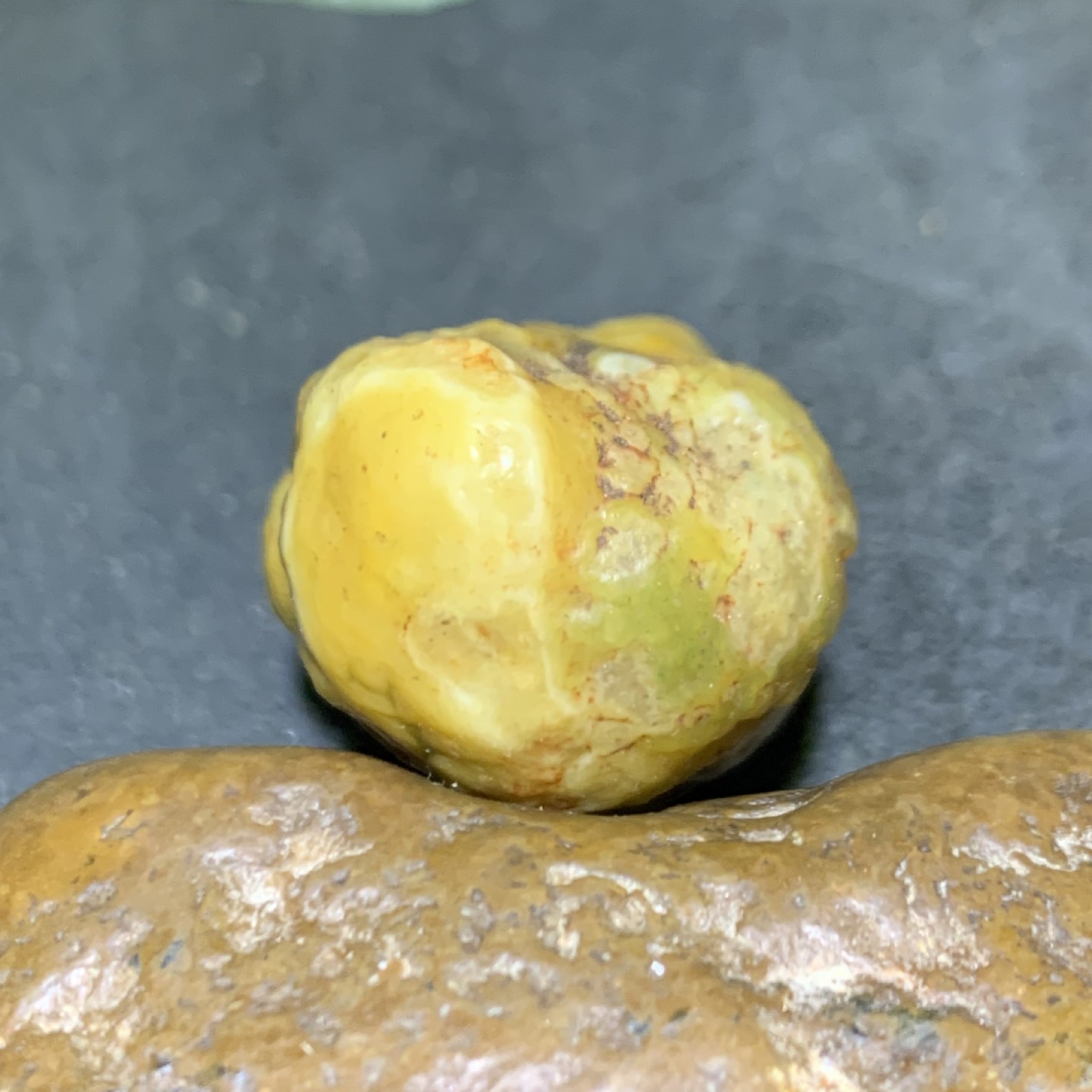 精美戈壁高玉化筋脉石原石一颗