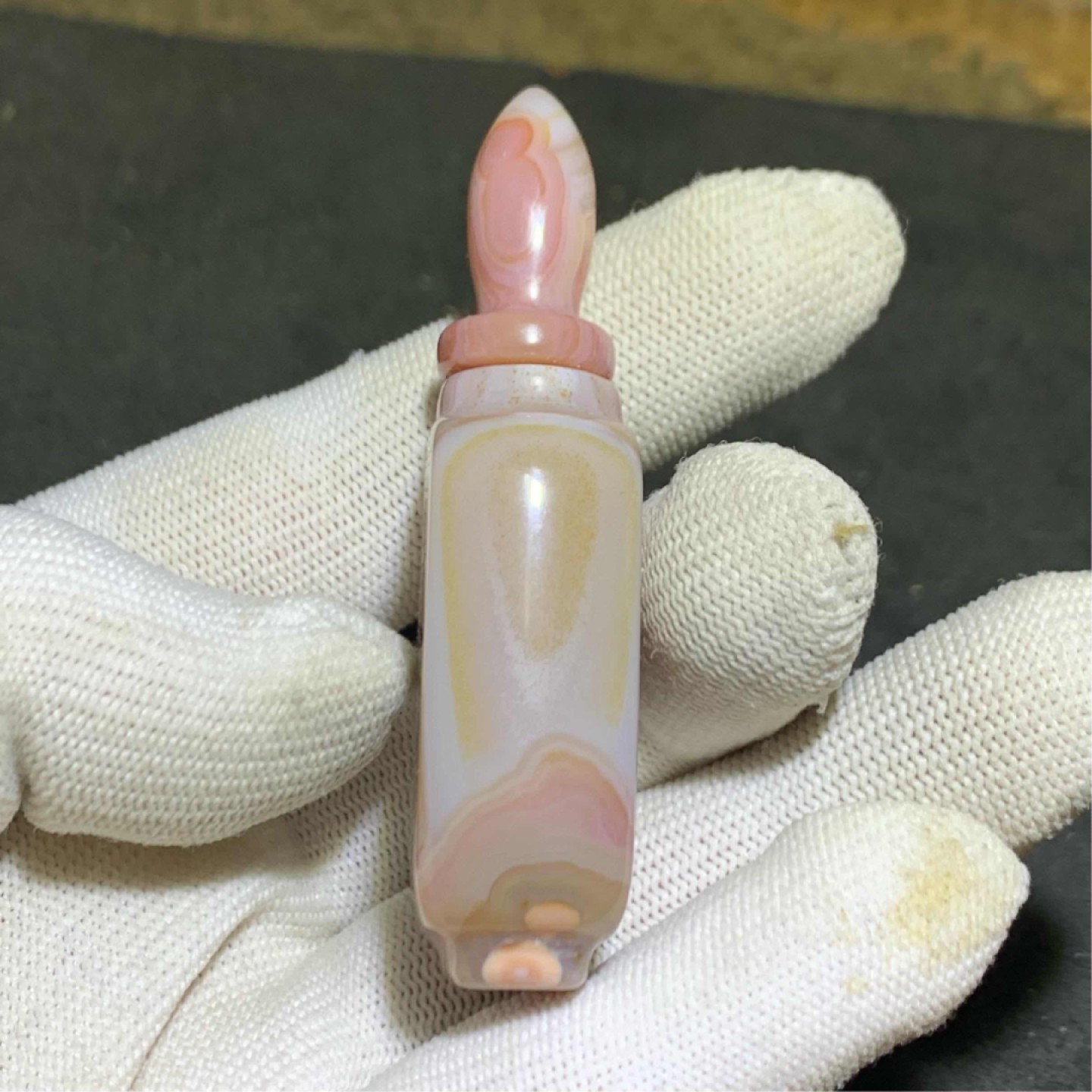 精美高玉化巴西玛瑙鼻烟壶，摆件，把件，一个