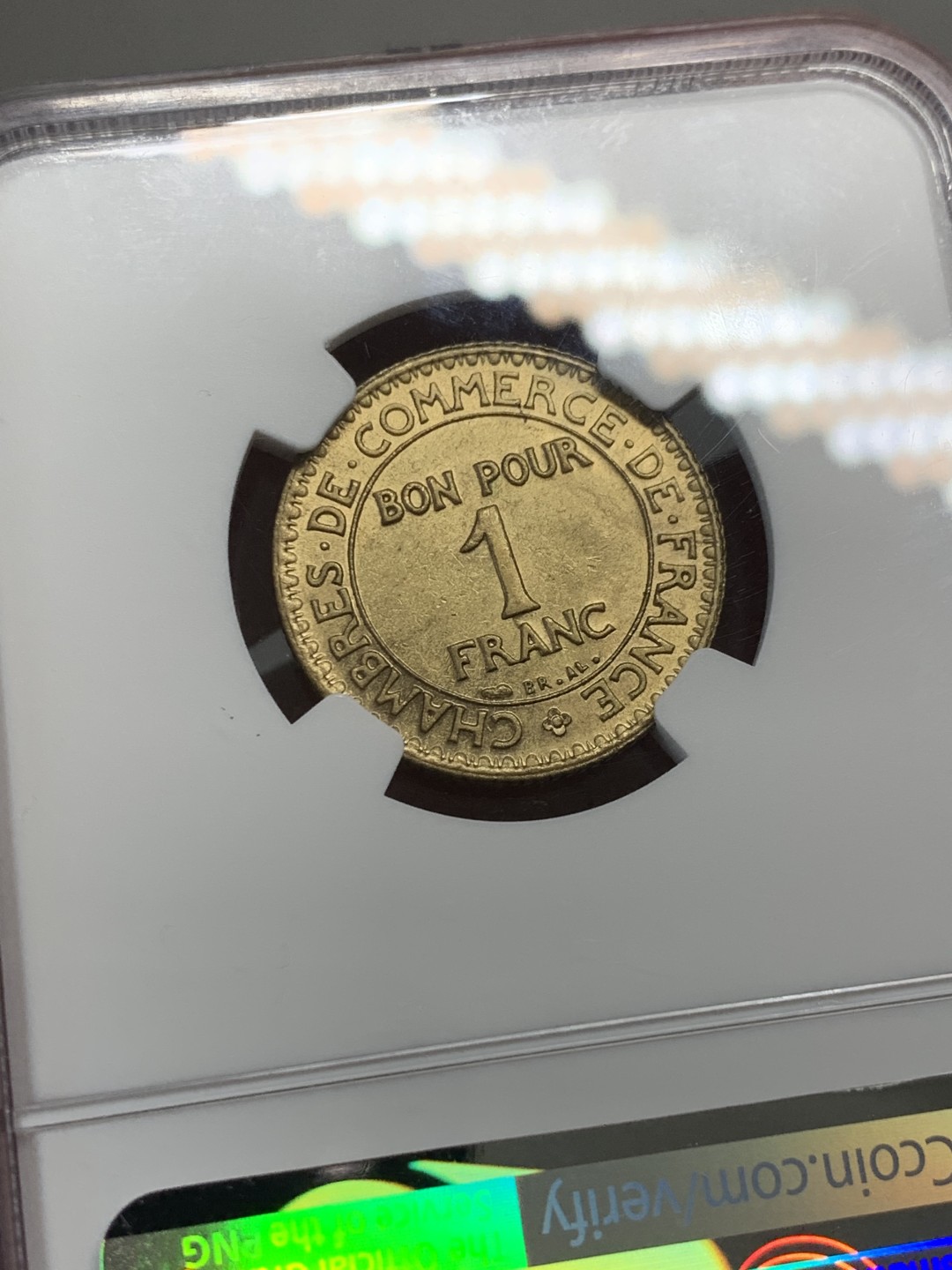 《竞宝斋》第134场-周日，周一连拍 (全场包邮) NGC-MS63 法兰西共和国 墨丘利1法郎 1926年特年，EBAY成交价1600左右